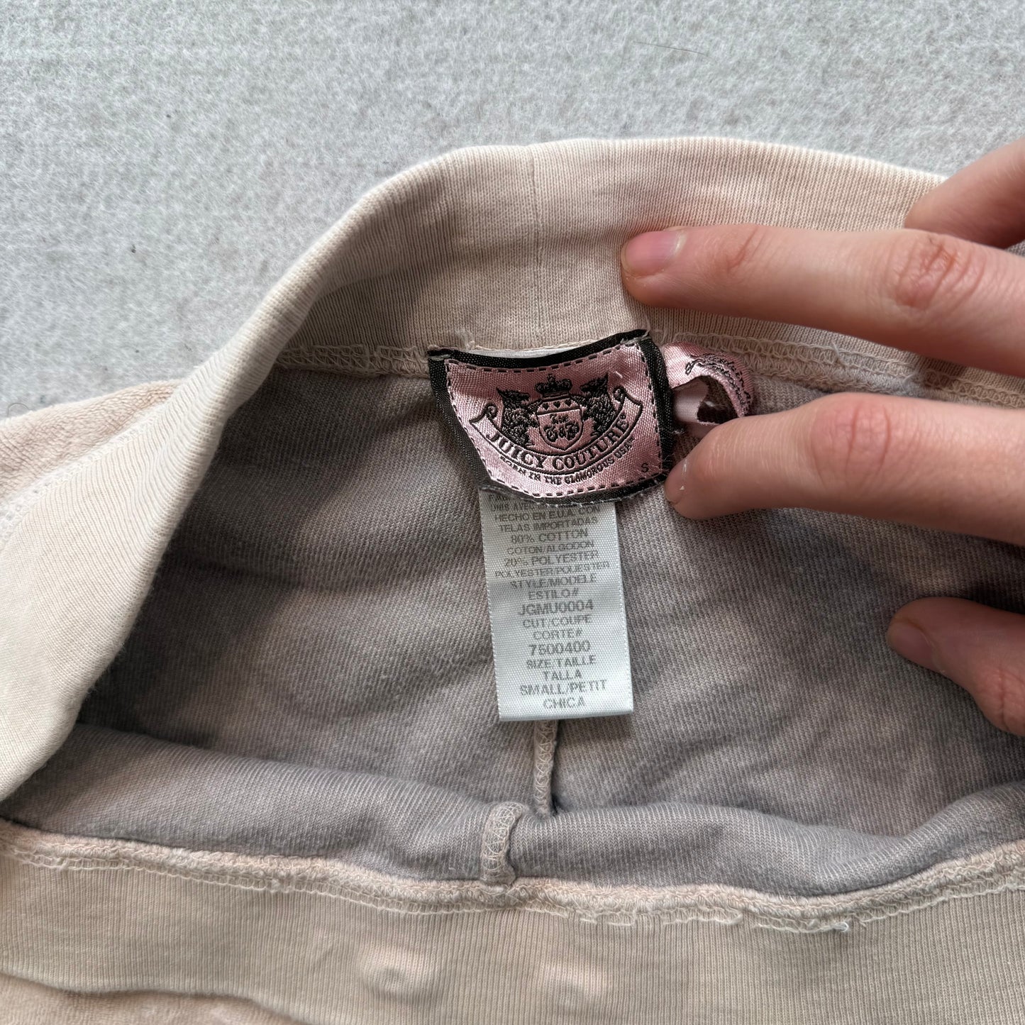 Vintage Juicy Couture Women's Tan Velour Flared Track Pants Loungewear Size S
