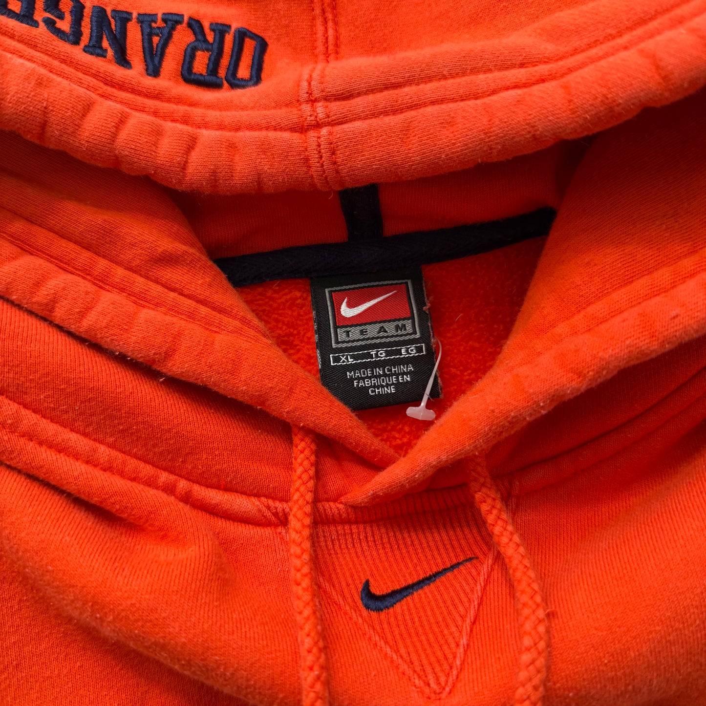 Nike Men's Syracuse Orange Cotton Collegiate Pullover Hoodie Graphic Y2K Size XL