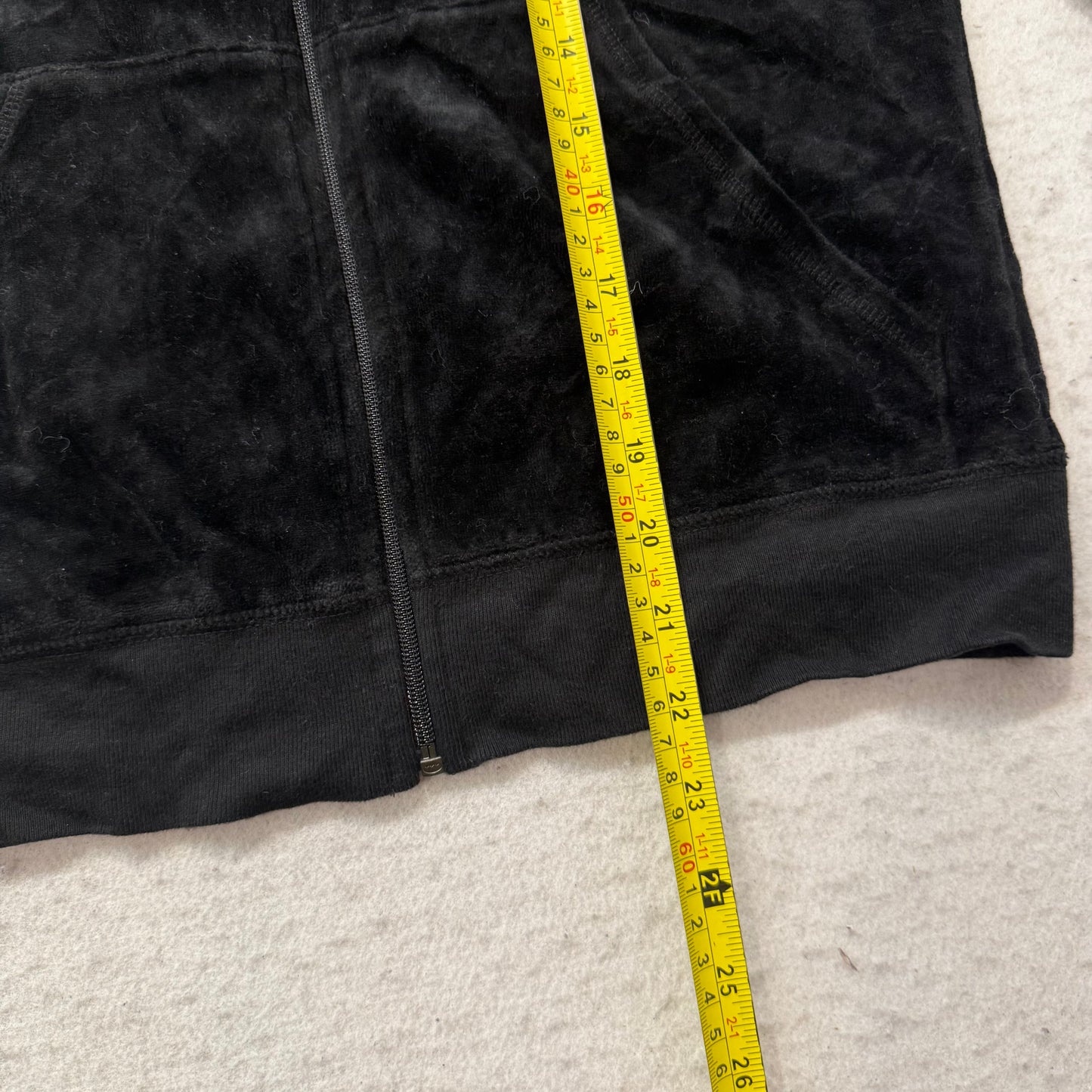 2003 Vtg Juicy Couture Scottie Dogs Women's Black Velour Zip-Up Track Jacket Size M