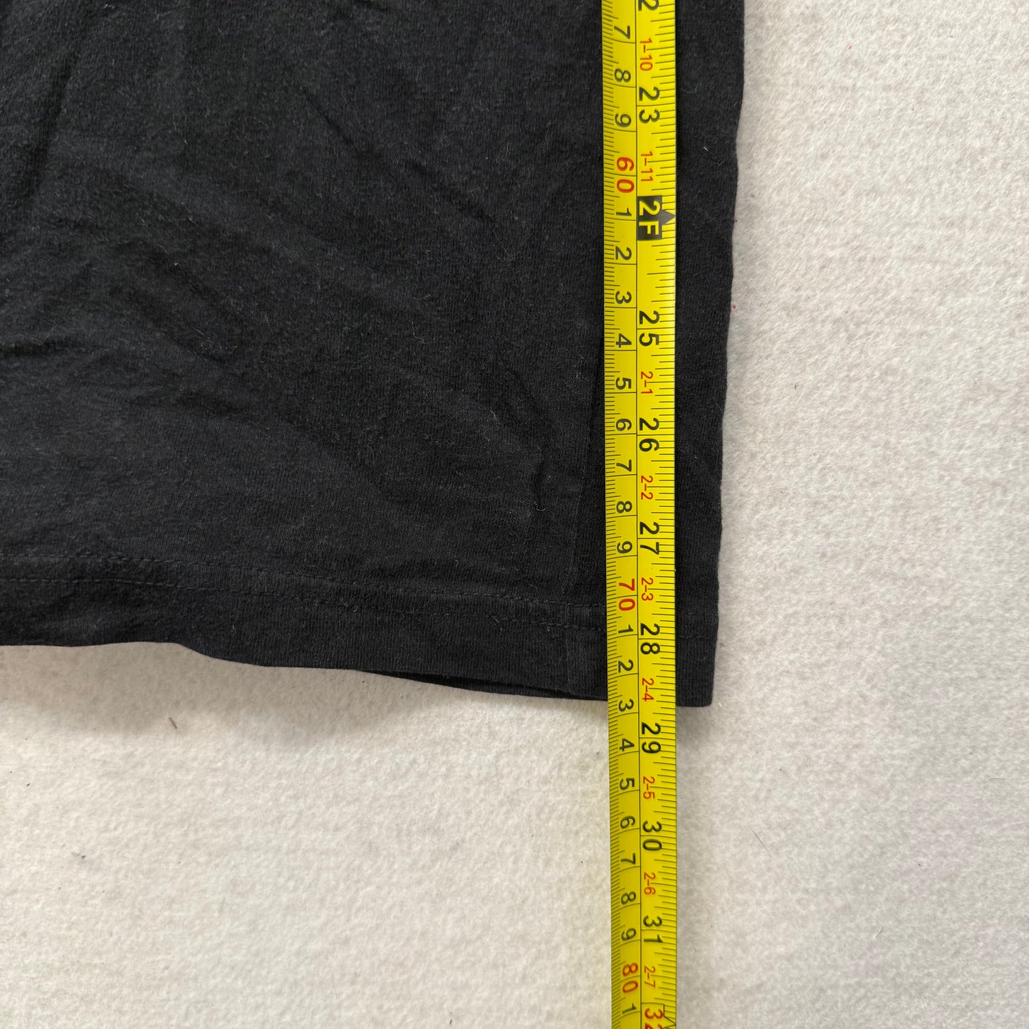 Guess Jeans Men's Faded Black Cotton T-Shirt Short Sleeves Rock Style Tee Size L