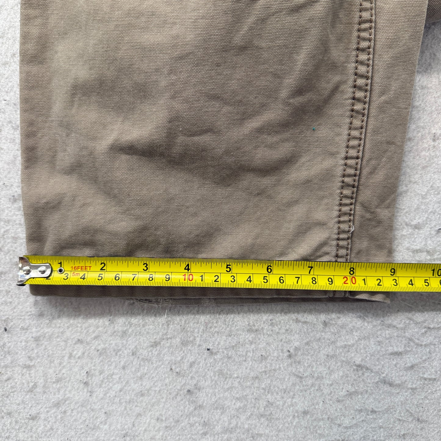 Blue Mountain Men's Khaki Canvas Carpenter Work Pants Utility Dungarees Size W34