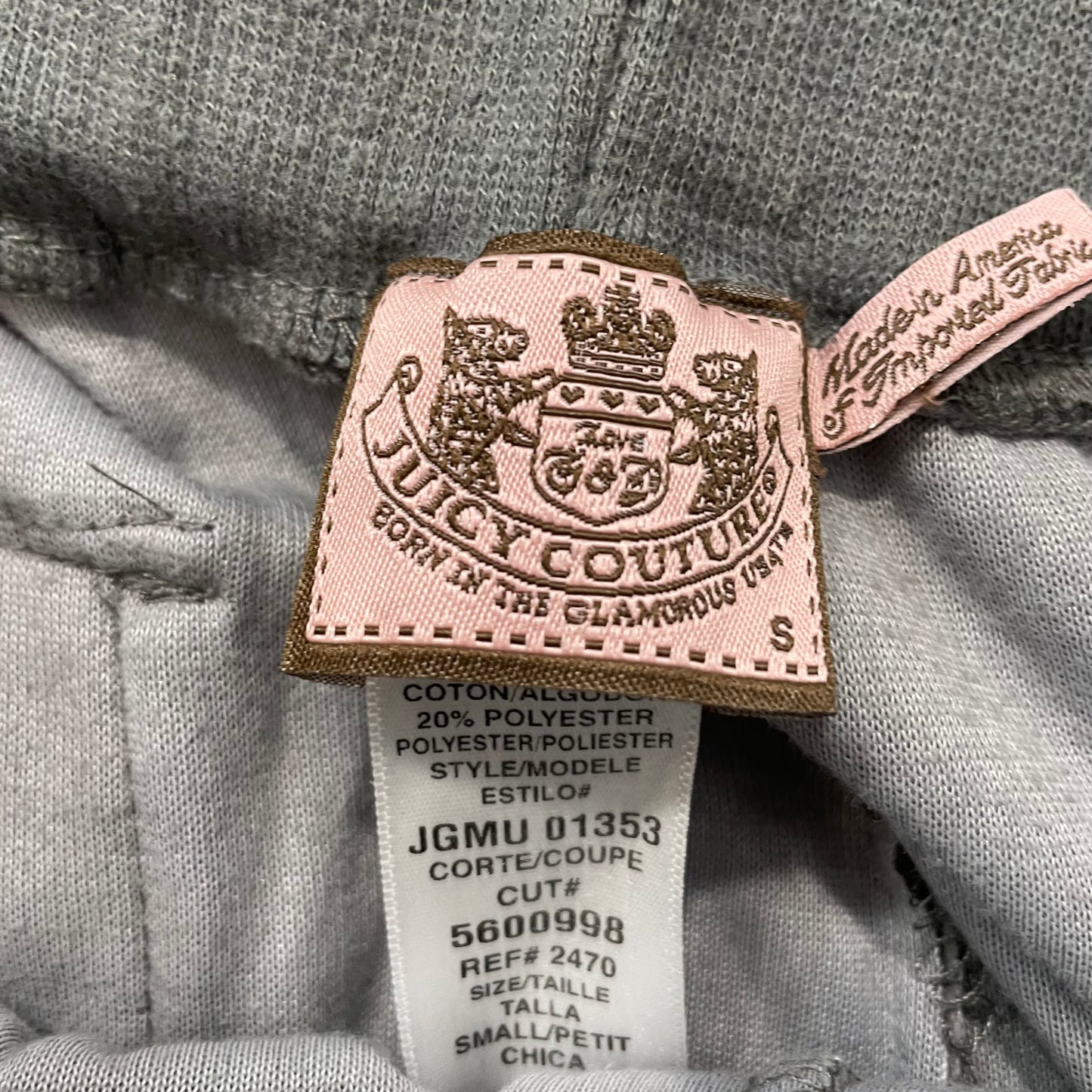 Vintage Juicy Couture Women's Gray Velour Flared Track Pants Pockets Y2K Size S