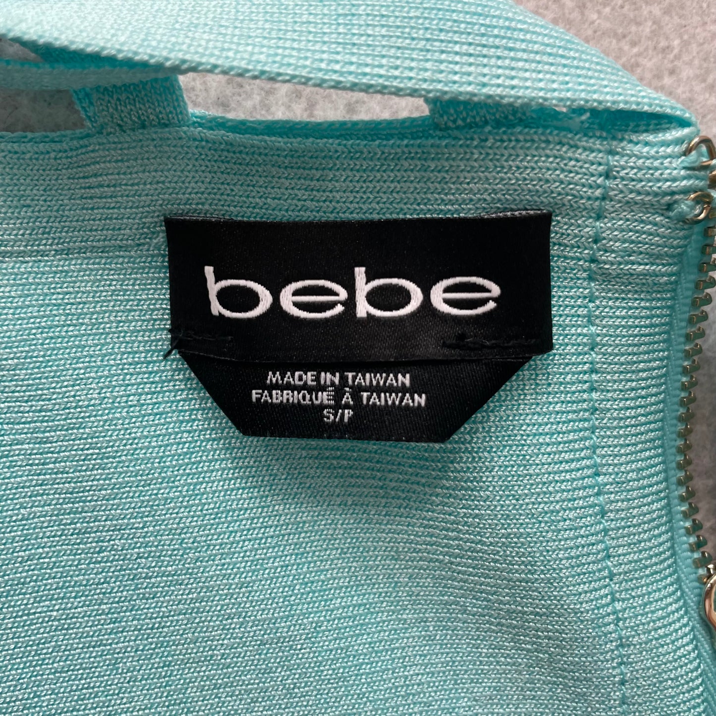 Bebe Women's Turquoise Cage Strappy Off-The-Shoulder Bodycon Mini Dress Size S