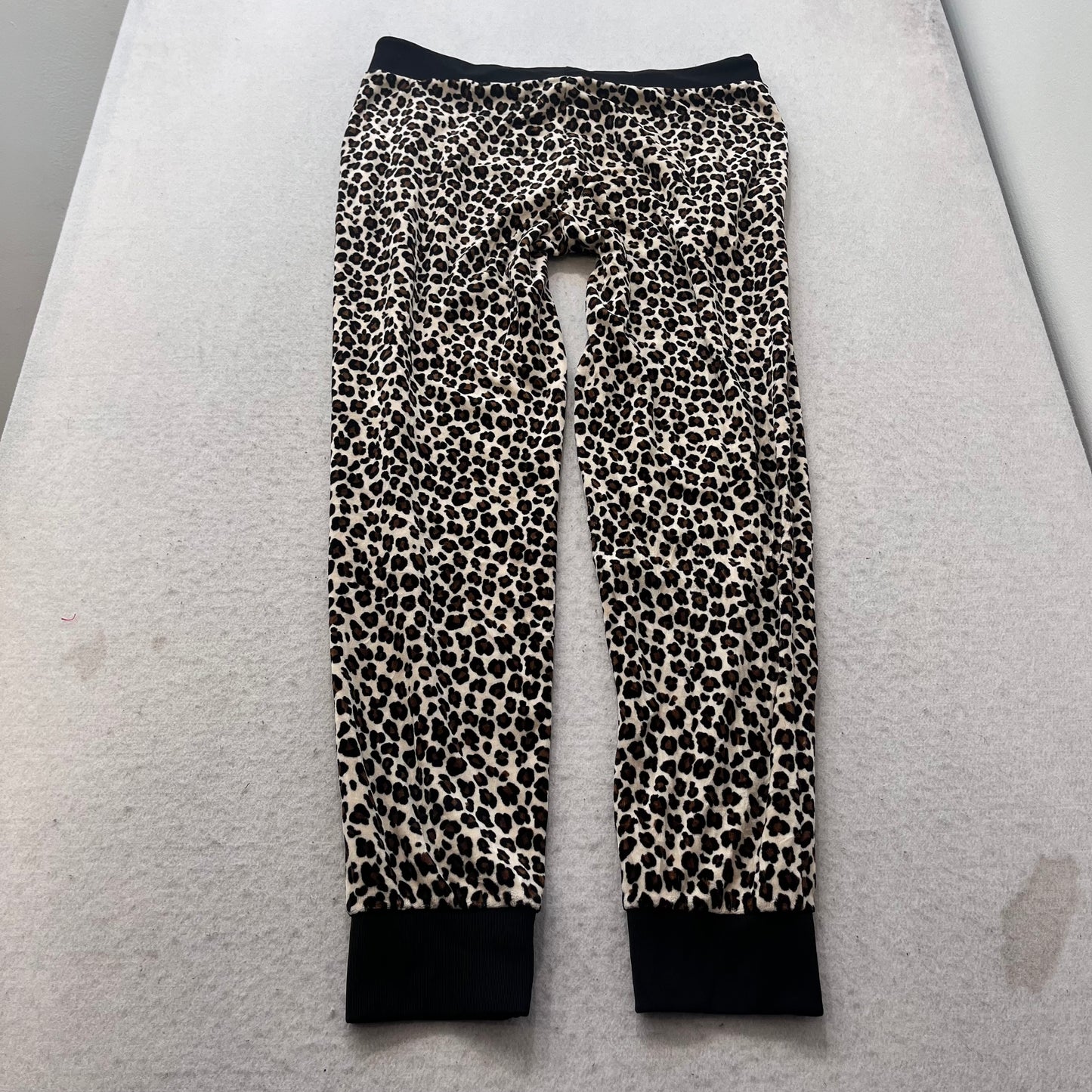 Juicy Couture Womens Leopard Print Velour Tracksuit Set Hoodie & Pant Y2k Size L