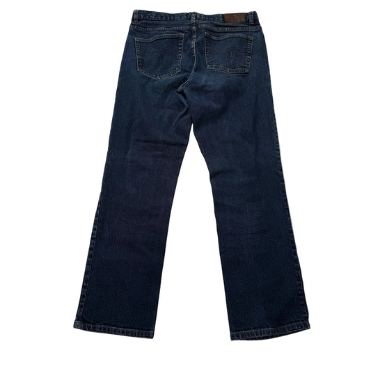 Ralph Lauren Men's Dark Wash Blue Denim Straight Cut Jeans Stretch Size 8
