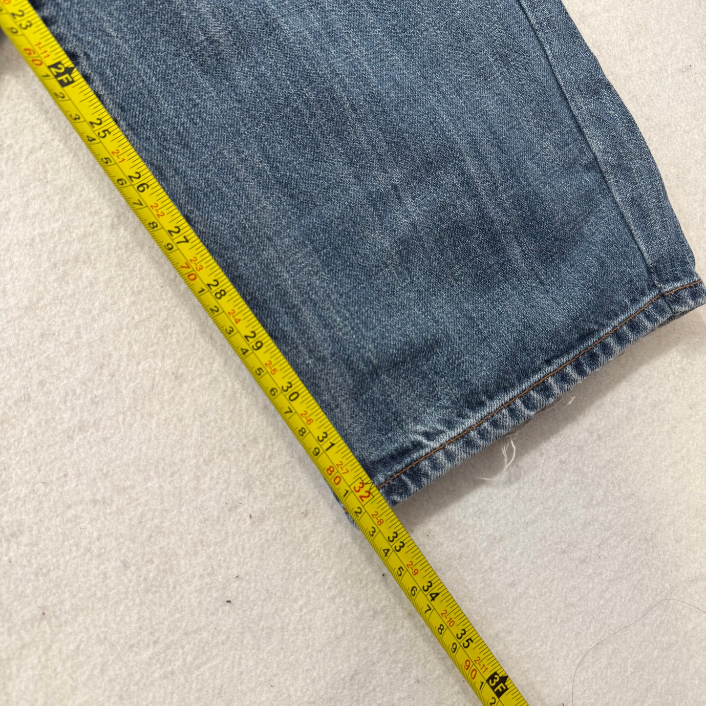Lucky Brand Men's Blue Denim Jeans Button-Flap Back Pockets Mid-Rise Size 36