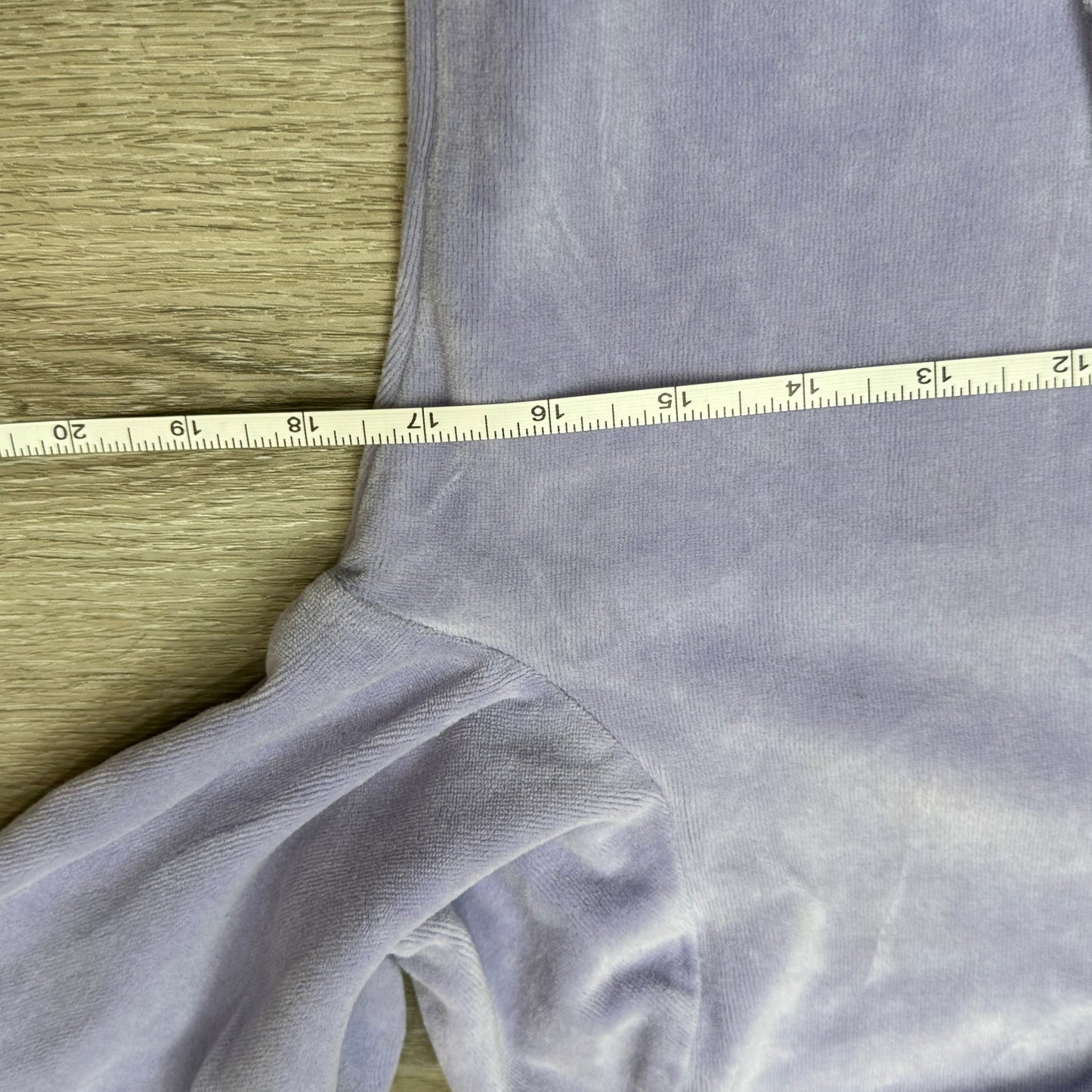 Vintage Juicy Couture Women's Lavender Velour Full Zip Hoodie Loungewear Size S