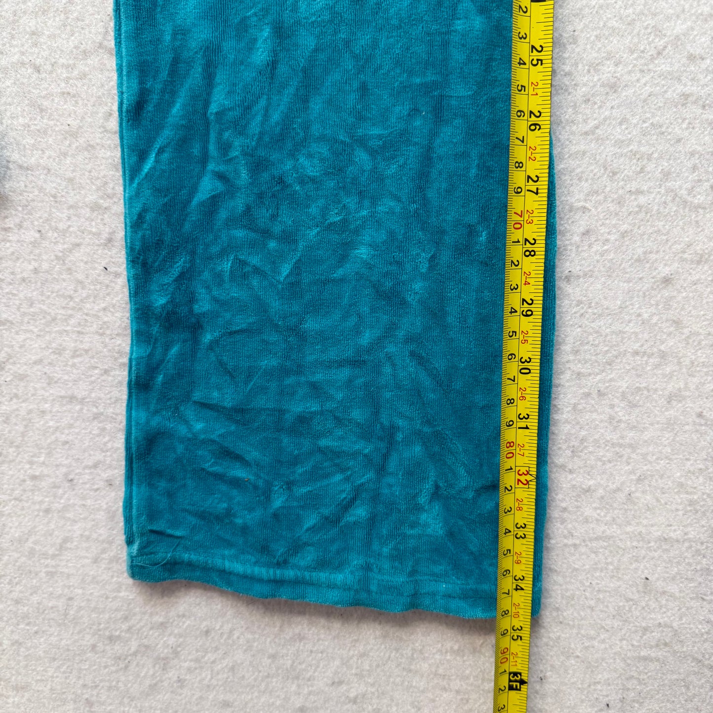 Juicy Couture Women's Teal Blue Velour Flared Track Pant Loungewear Y2K Size S