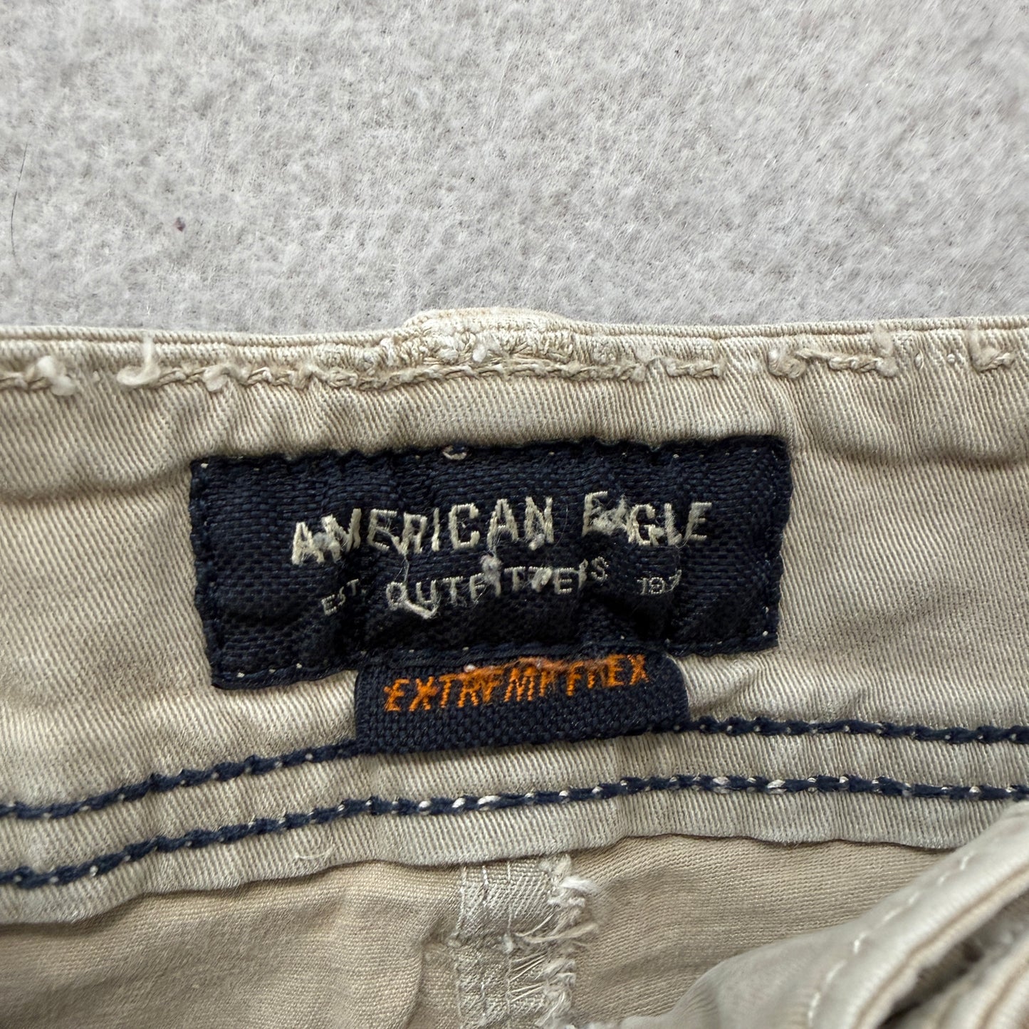 American Eagle Extreme Flex Men's Beige Cargo Shorts Pockets Outdoor Size W36