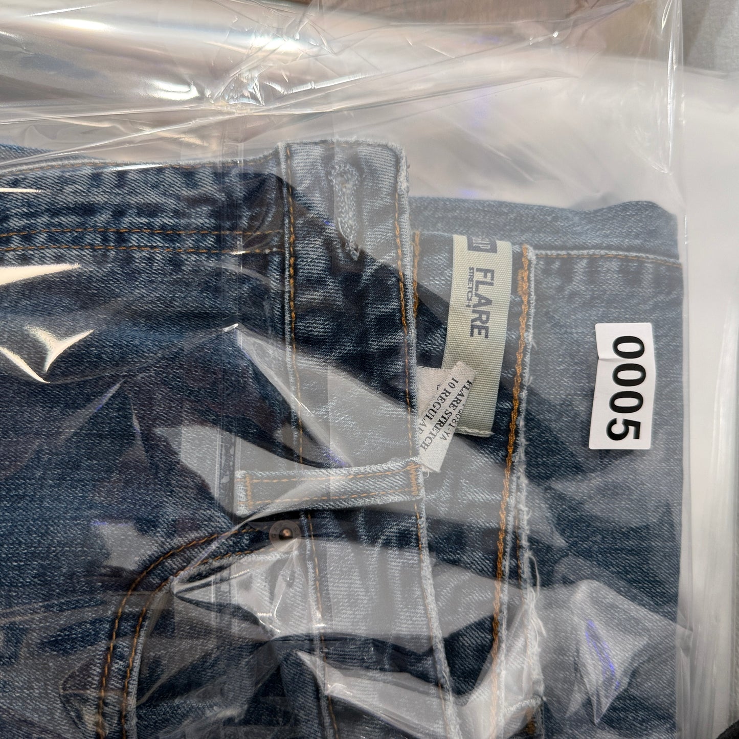 Gap Women's Blue Flare Stretch Denim Jeans Zip-Fly Pocket Classic Fit Size 10