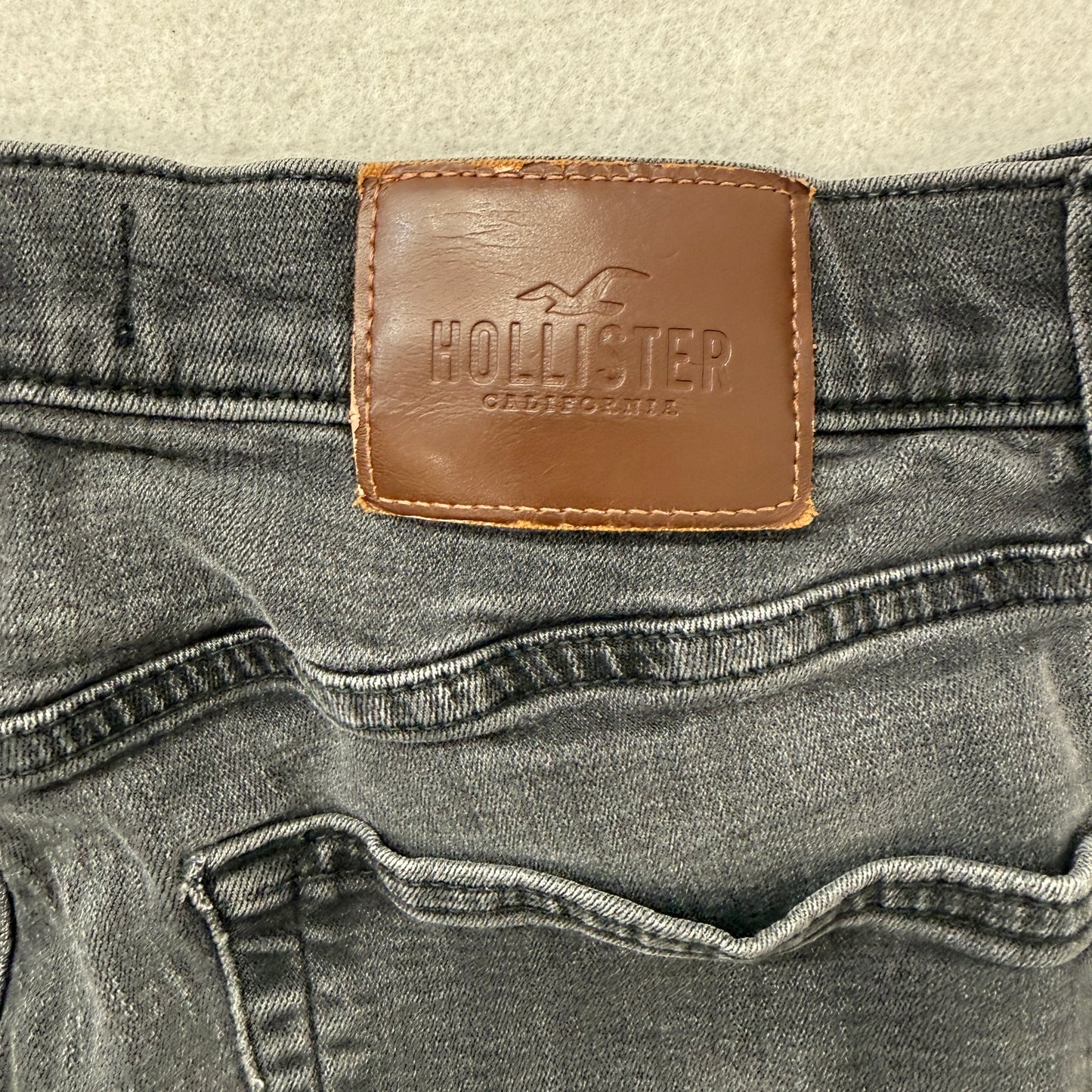 Hollister Athletic Skinny Men's Black Denim Jeans Advanced Stretch Size W32