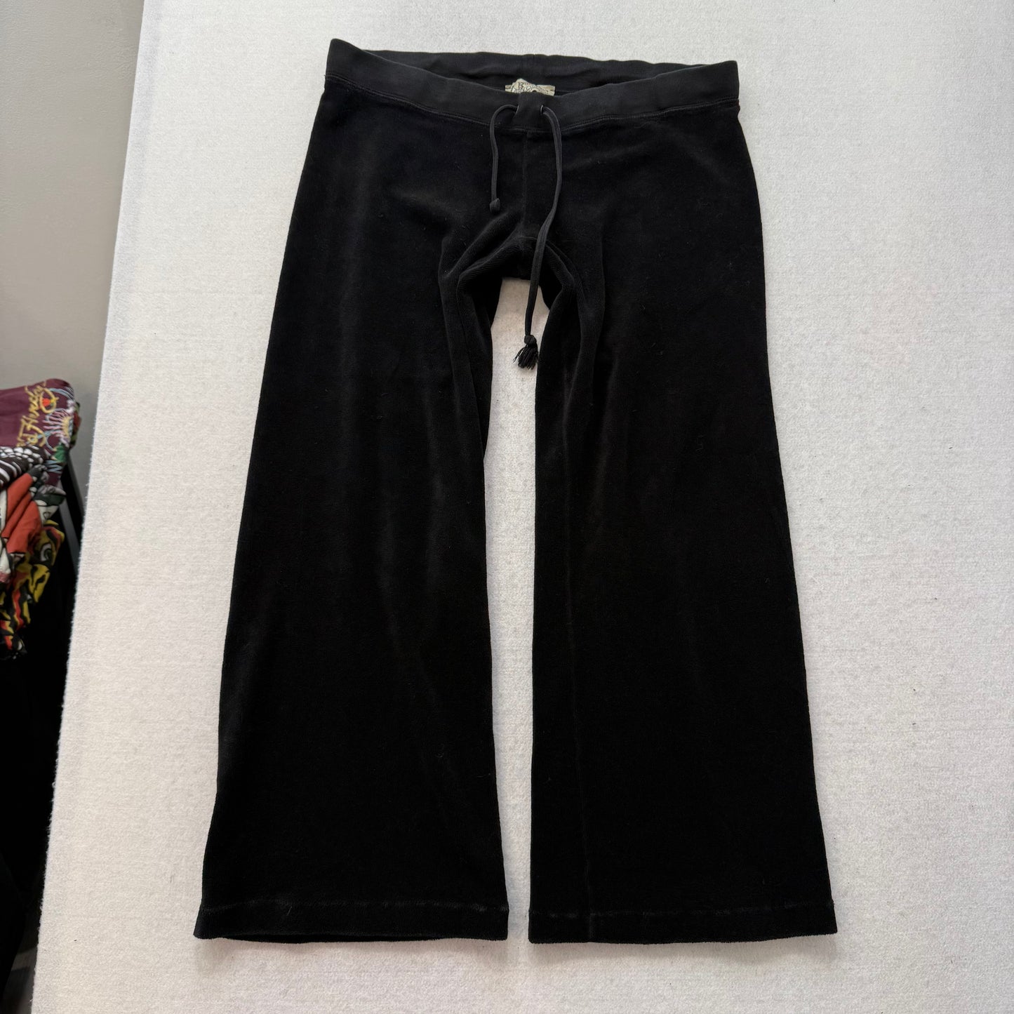 2003 Vintage Juicy Couture Women's Black Terrycloth Capri Sets Loungewear Size M