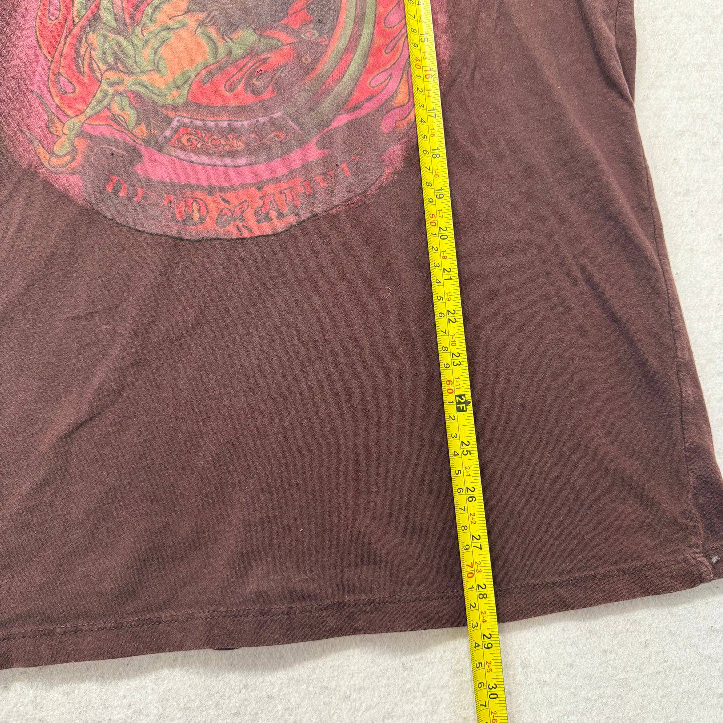 Ed Hardy by Christian Audigier Men's Brown Cotton T-Shirt Graphic Tee Size M