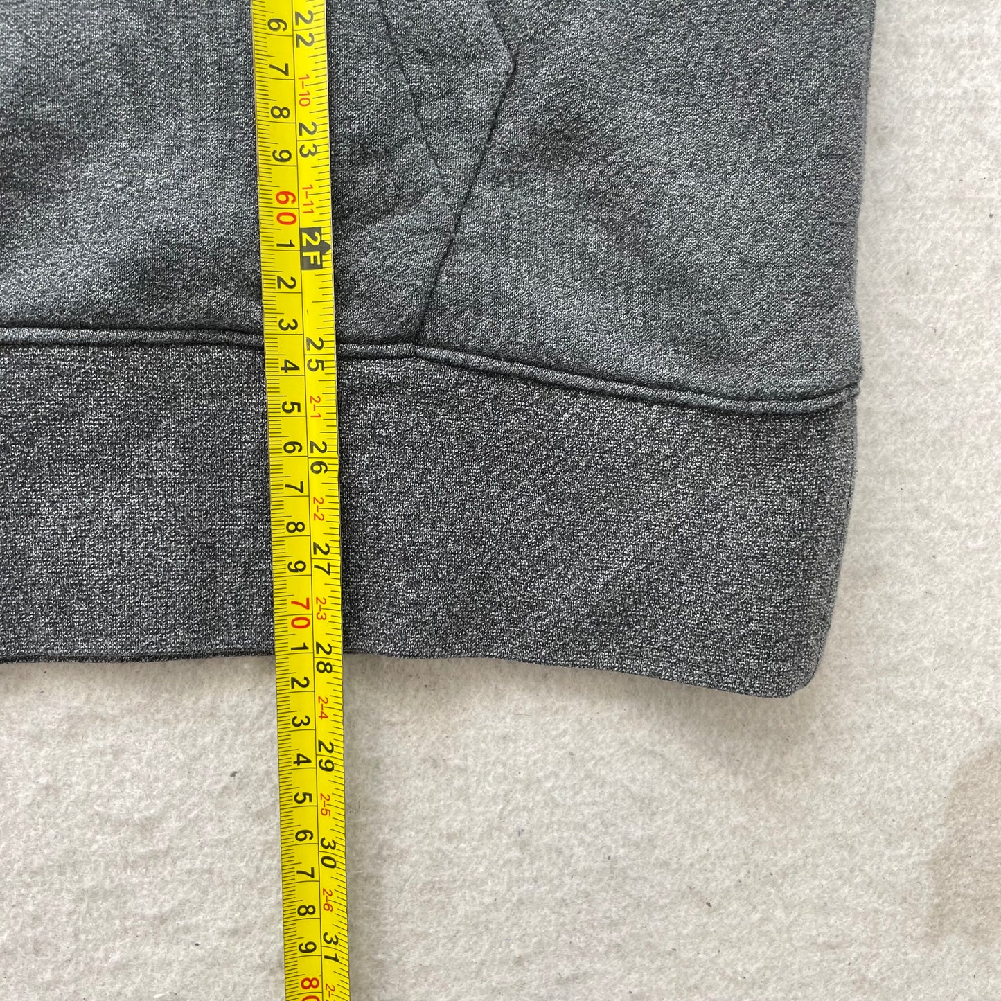 Nike Men's Charcoal Grey Fleece Pullover Hoodie Loungewear Pockets Logo Size M