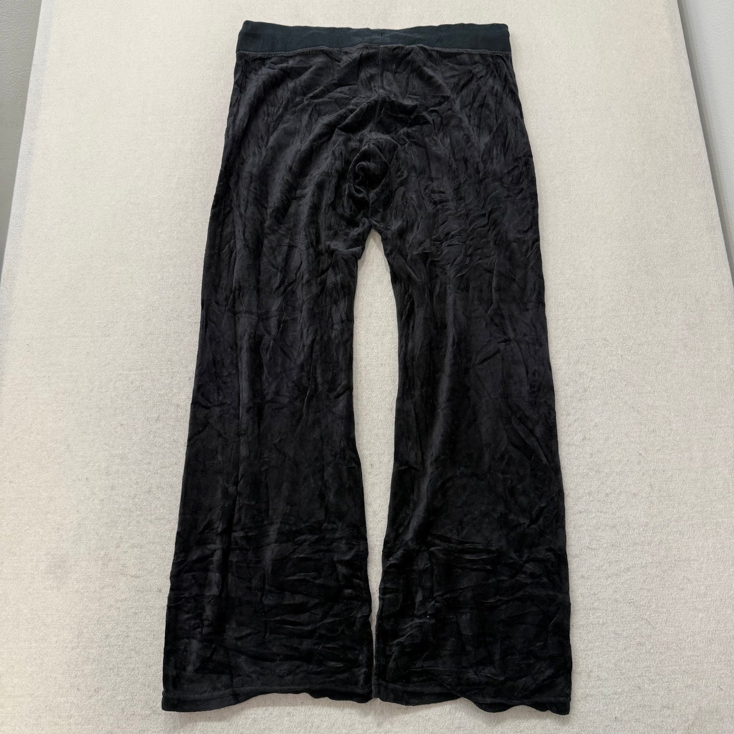 Vintage Juicy Couture Women's Deep Charcoal Flared Track Pant Loungewear Size S