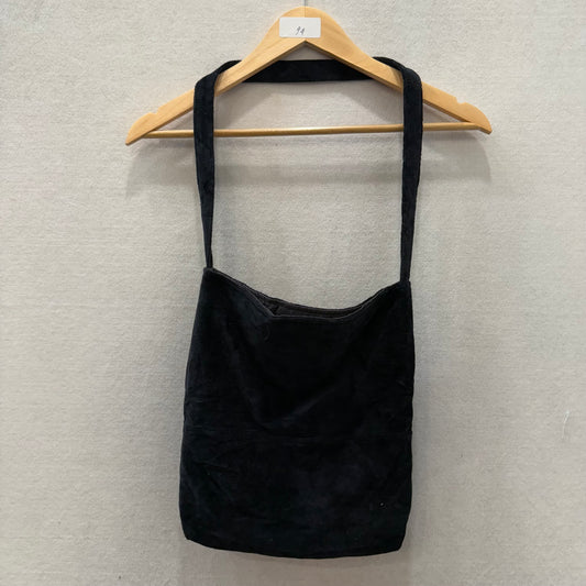 Juicy Couture Black Velour Casual Wear Embroidered Logo Preppy Shoulder Tote Bag