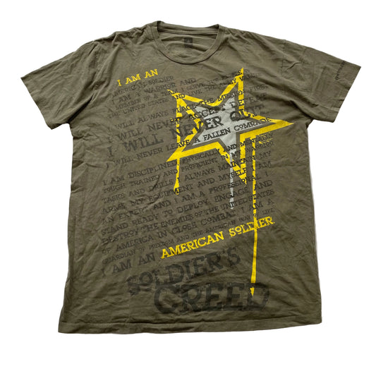 U.S. Army Men's Olive Green Cotton T-Shirt Short Sleeve Crewneck Logo Size XL