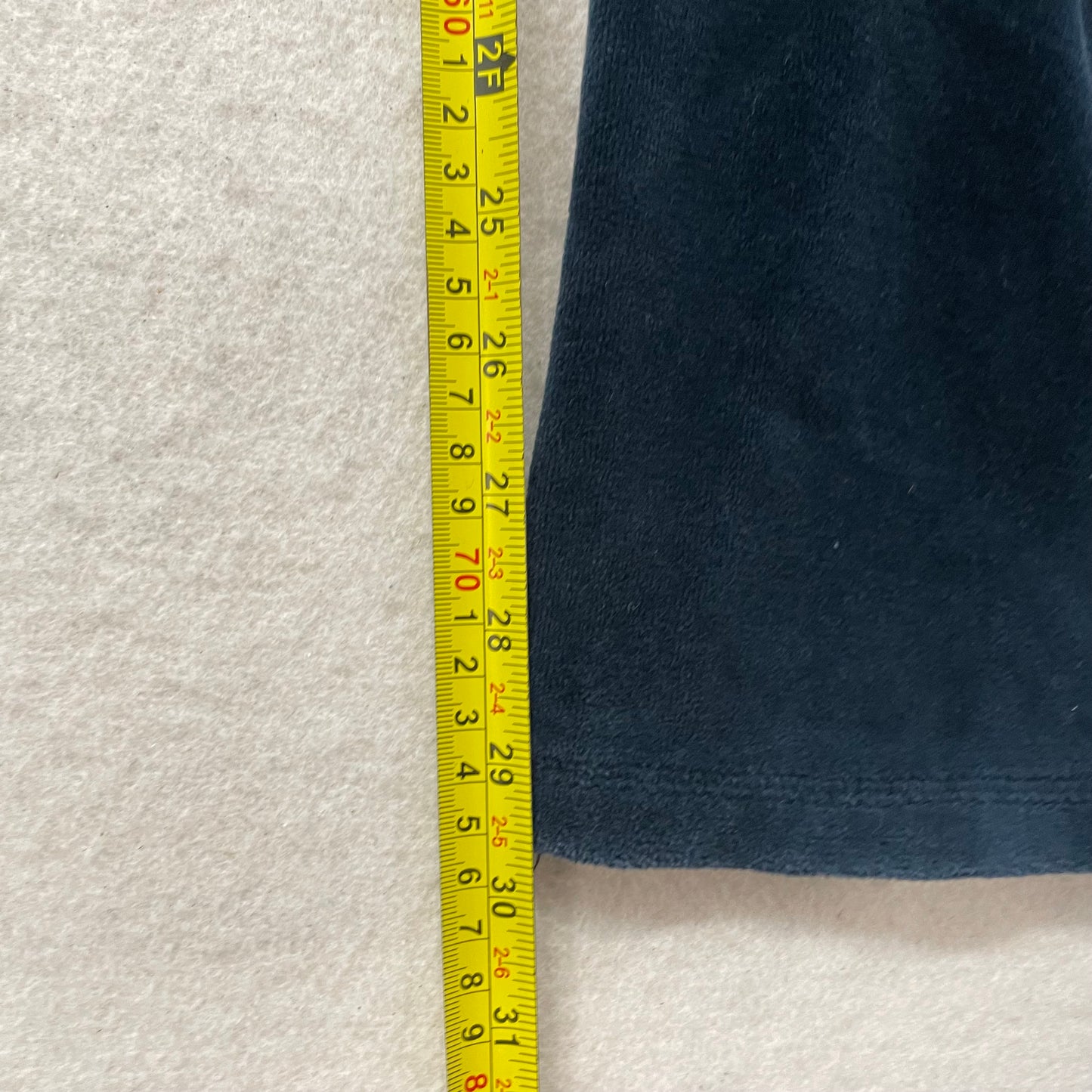 Vintage Juicy Couture Women's Navy Velour Flared Track Pant Graphic Logo Size S