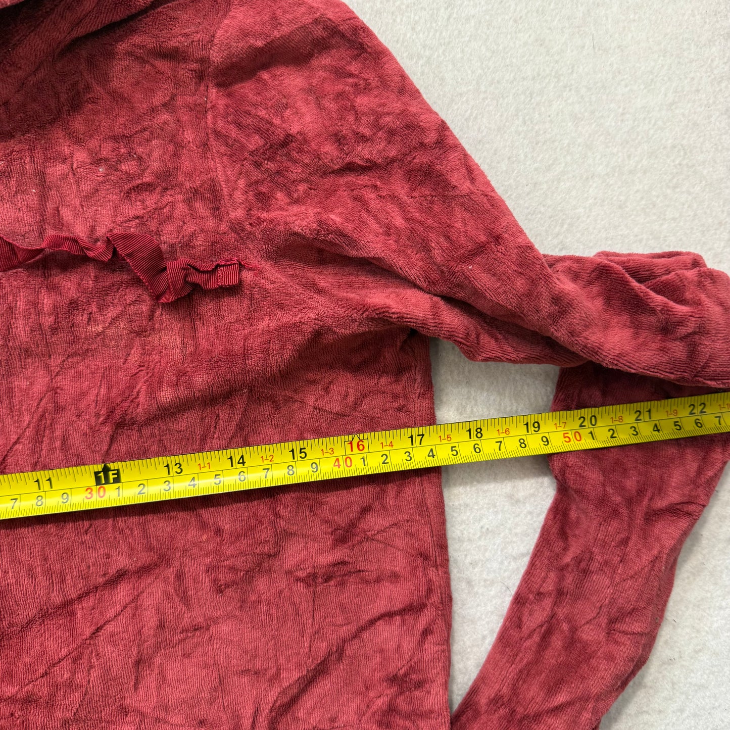 Hollister Women's Burgundy Velour Zip Up Slim Fit Hoodie Loungewear Logo Size M