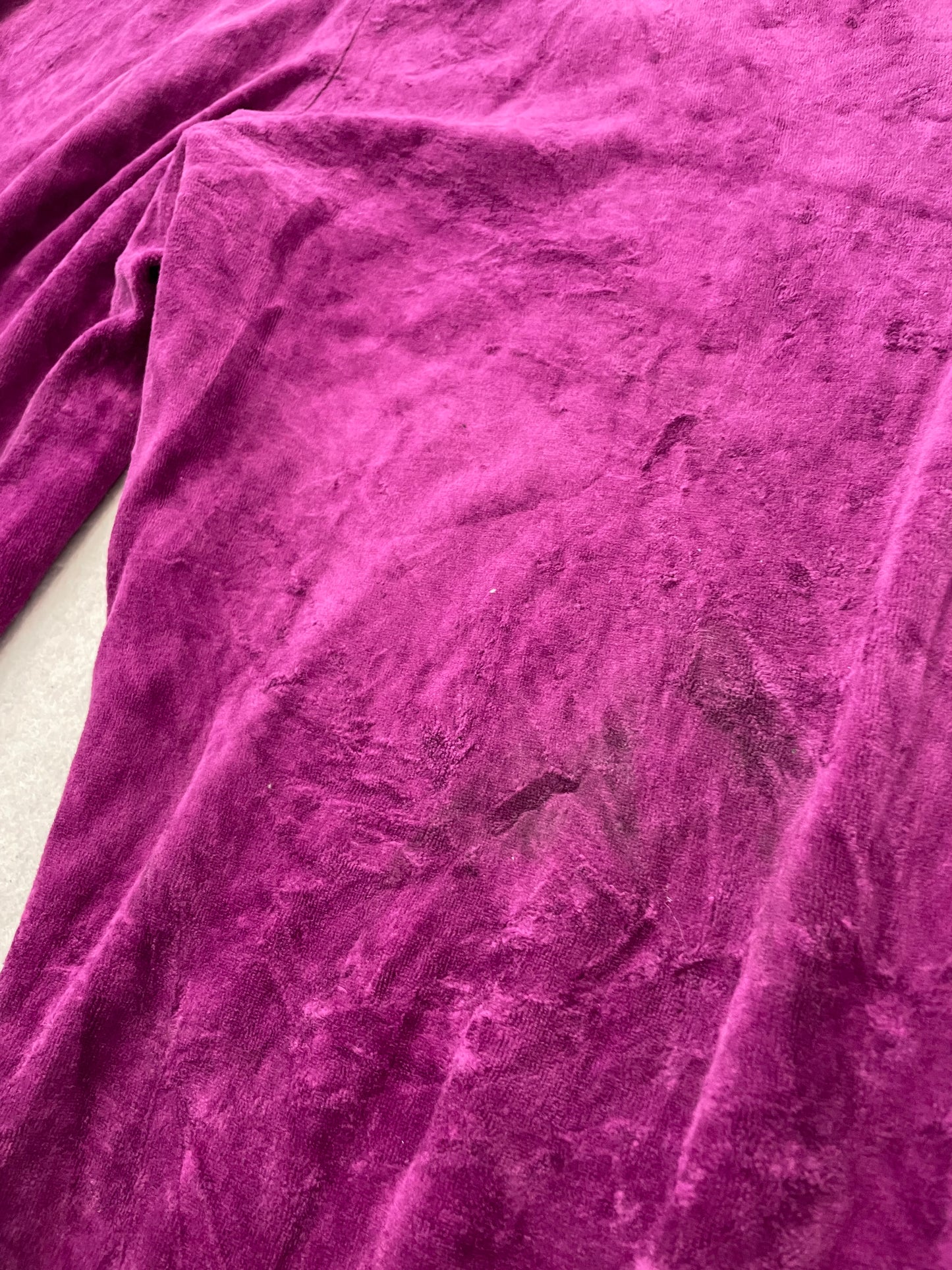 Vintage Juicy Couture Purple Drawstring Flare Velour Pants Size XL