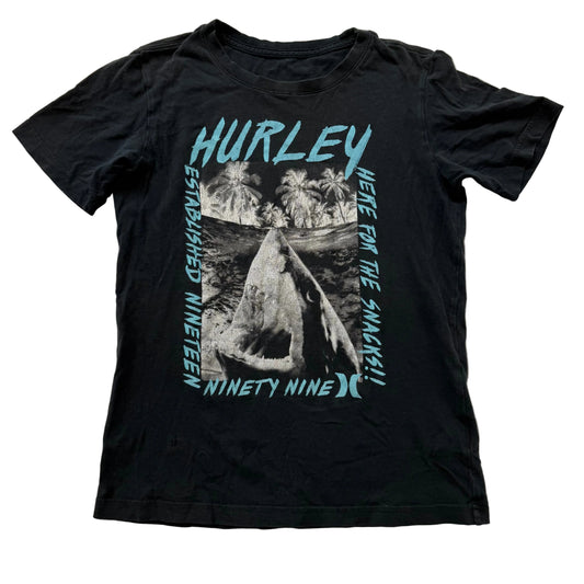 Hurley Men's Black Cotton T-Shirt Short Sleeves Crewneck Graphic Logo Size L