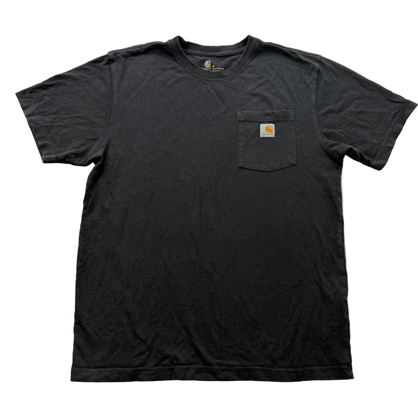 Carhartt Men Black 100% Cotton Dearborn Relaxed Pocket T-Shirt Casual Tee Size M
