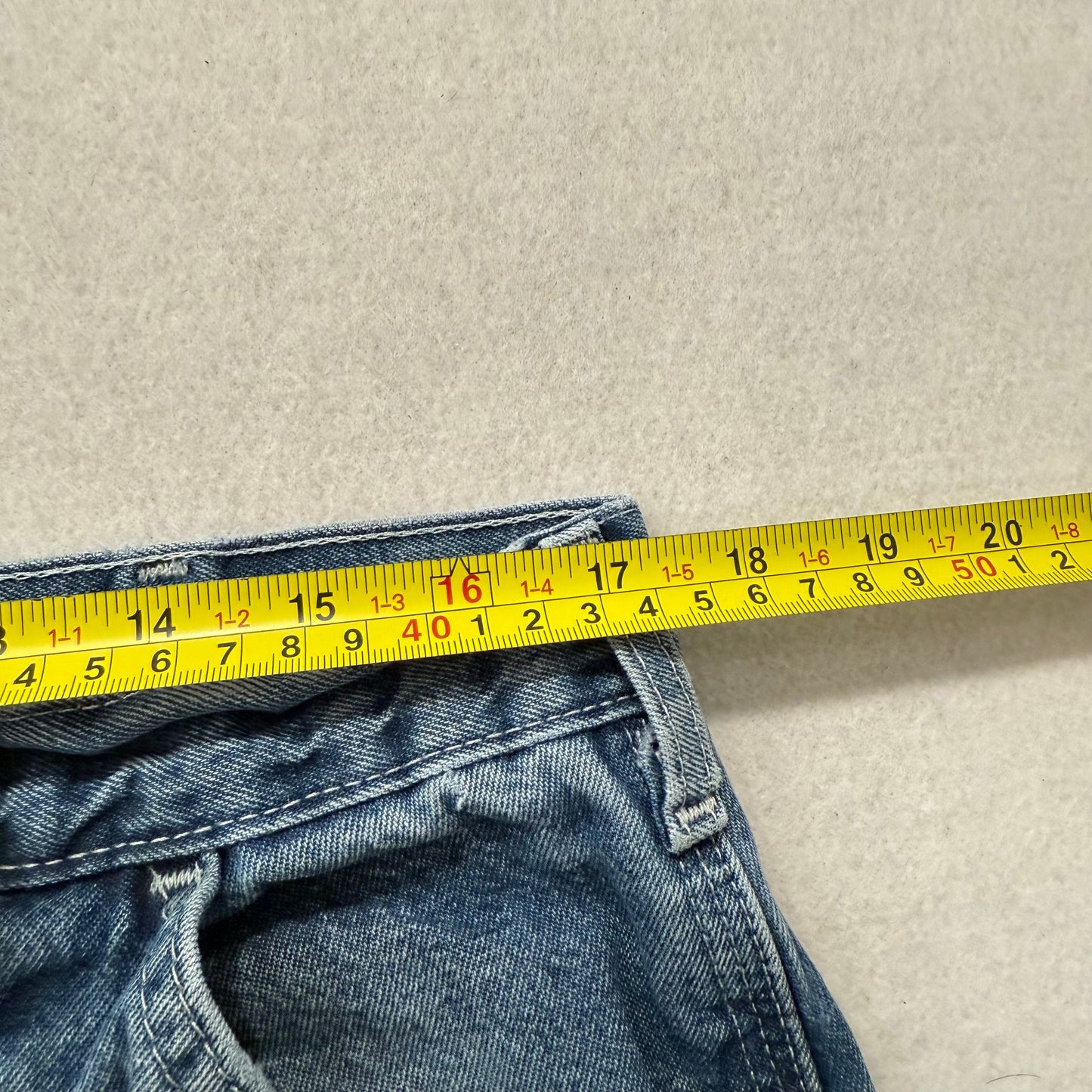 VTG Carhartt Men's Blue Denim Carpenter Jeans Dungaree Fit Pockets Size 35 x 32