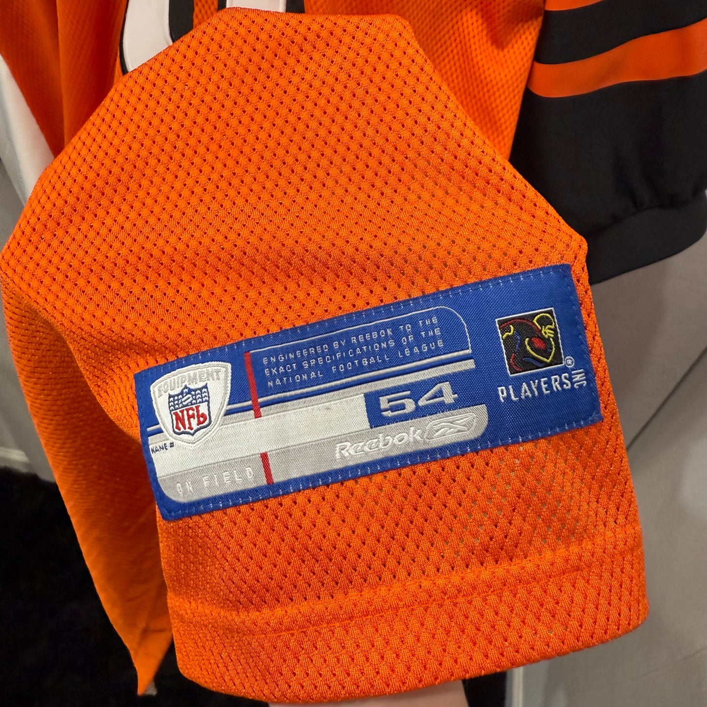 Reebok NFL Bengals Carson Palmer 9 Orange Football Jersey Mesh Size XL