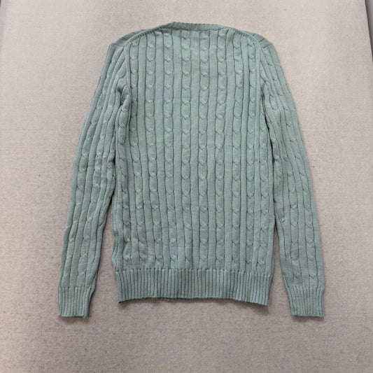 Polo Ralph Lauren Mens Pale Seafoam Cable-Knit Sweater Heritage Style Size S NWT
