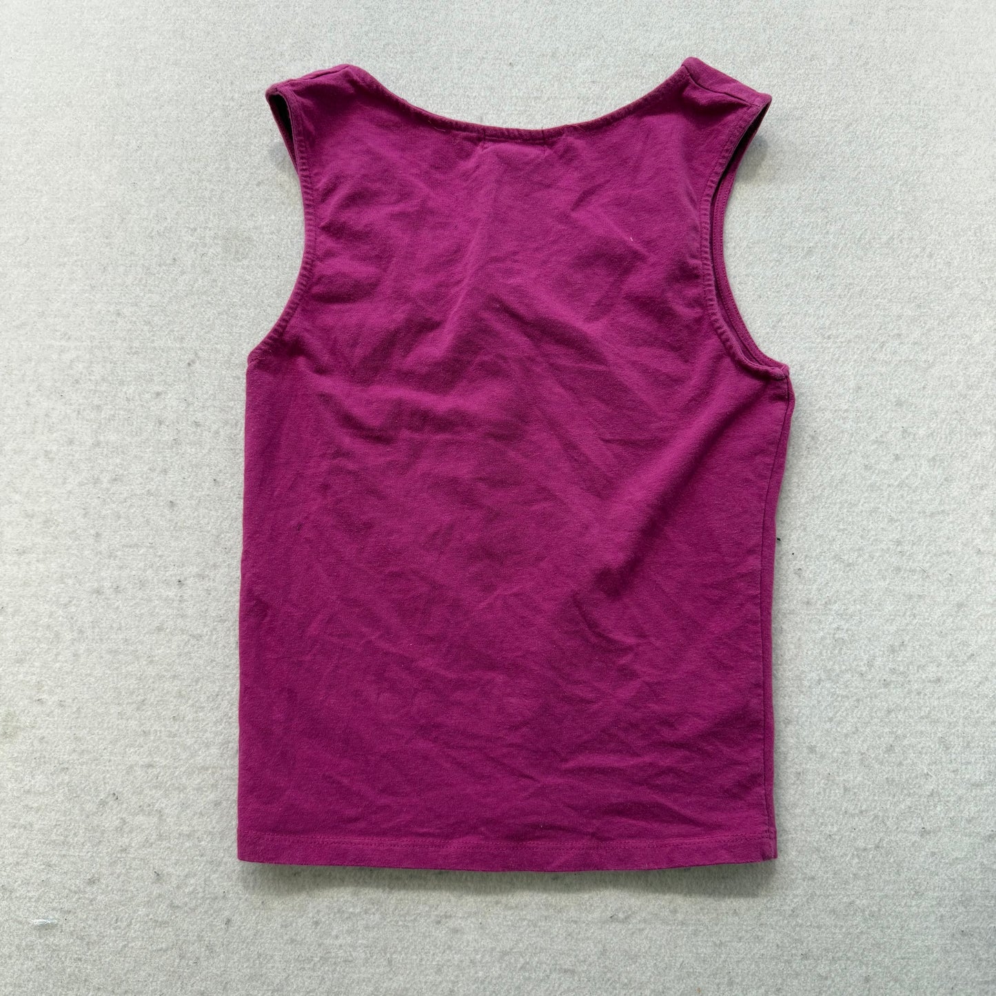 Wet Seal Women's Purple Lace Up V-Neck Tank Top Stretch Sleeveless Casual Size S
