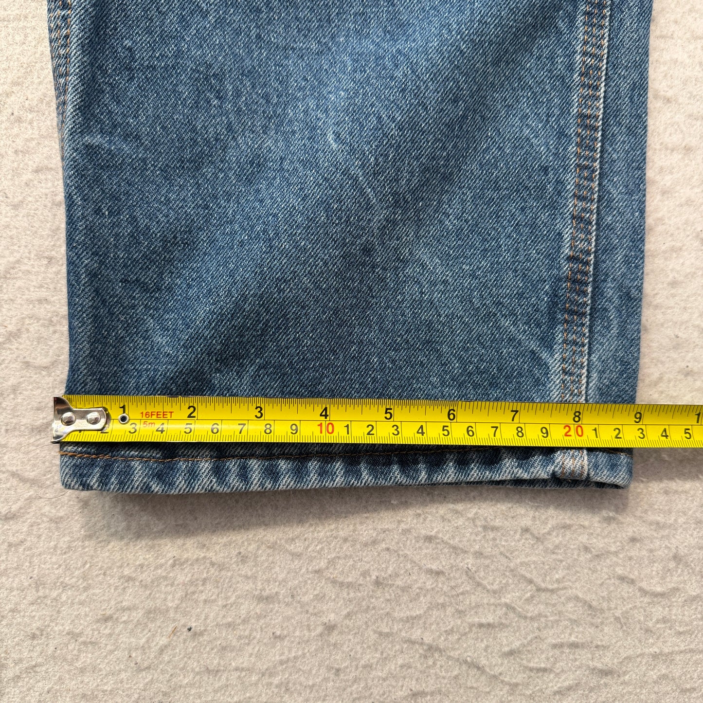 Key Men's Blue Double-Front Logger Denim Jeans Pockets Classic Zip-Fly Size W39
