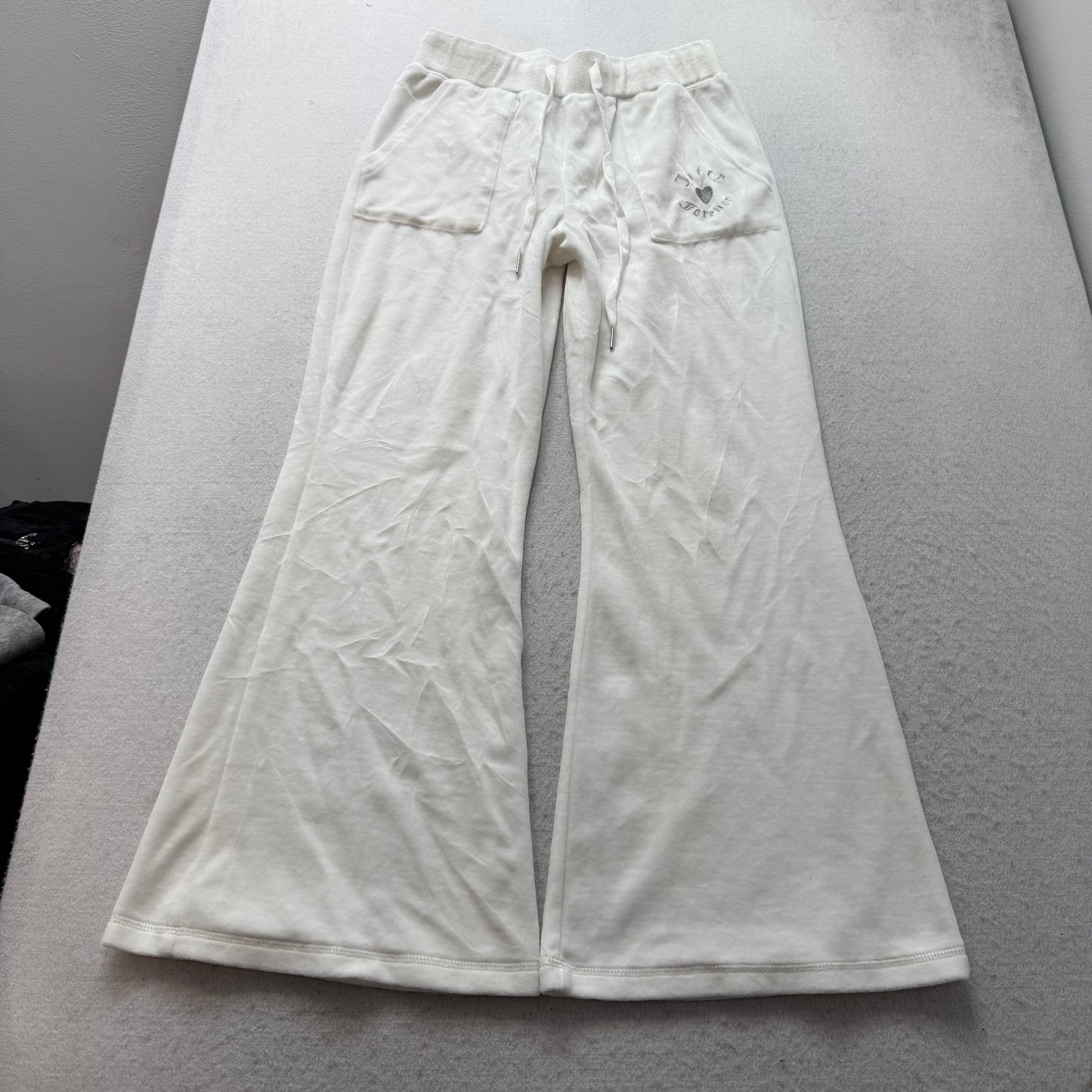 2003 Vintage Juicy Couture Scottie Dogs Womens White Velour Tracksuit Set Size M