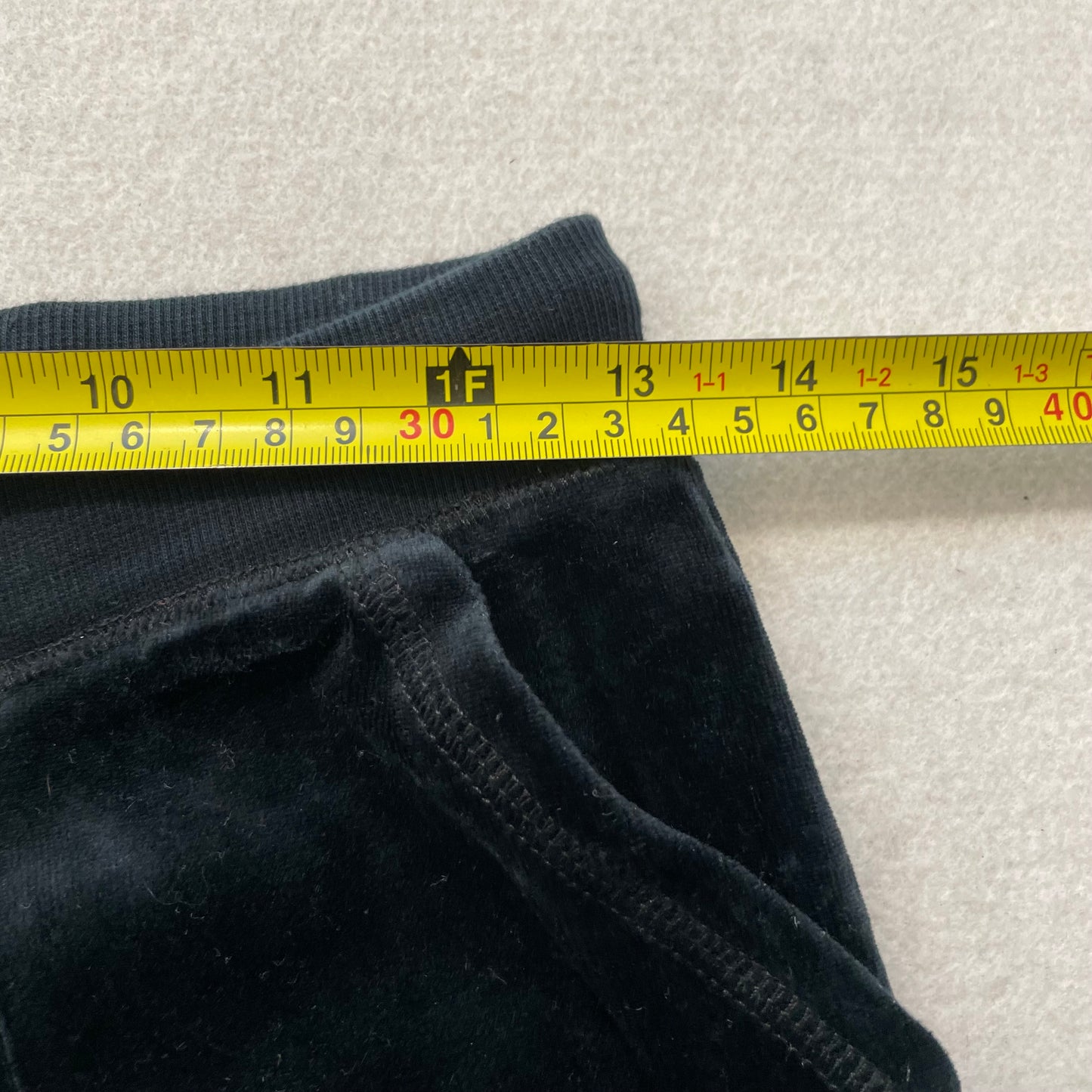Vintage Juicy Couture Women's Charcoal Velour Flare Track Pant Drawstring Size S