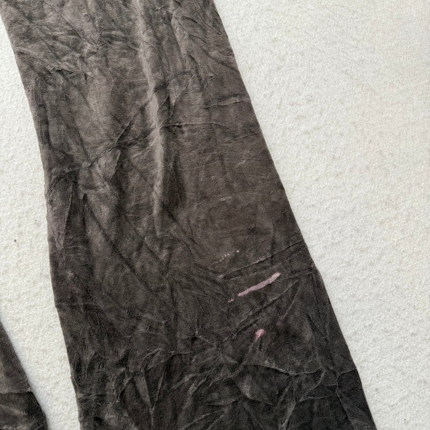 Vintage Juicy Couture Women Brown Velour Flare Leg Track Pants Drawstring Size S