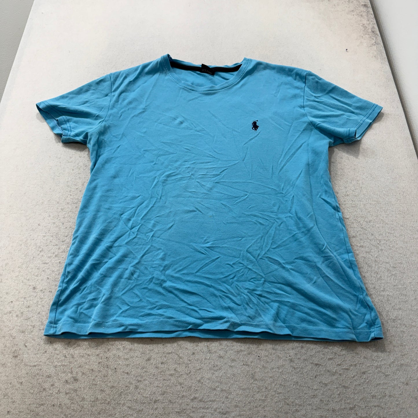 Polo Ralph Lauren Mens Blue Cotton T-Shirt Embroidered Pony Logo Casual Size 2XL