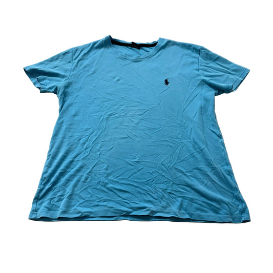 Polo Ralph Lauren Mens Blue Cotton T-Shirt Embroidered Pony Logo Casual Size 2XL