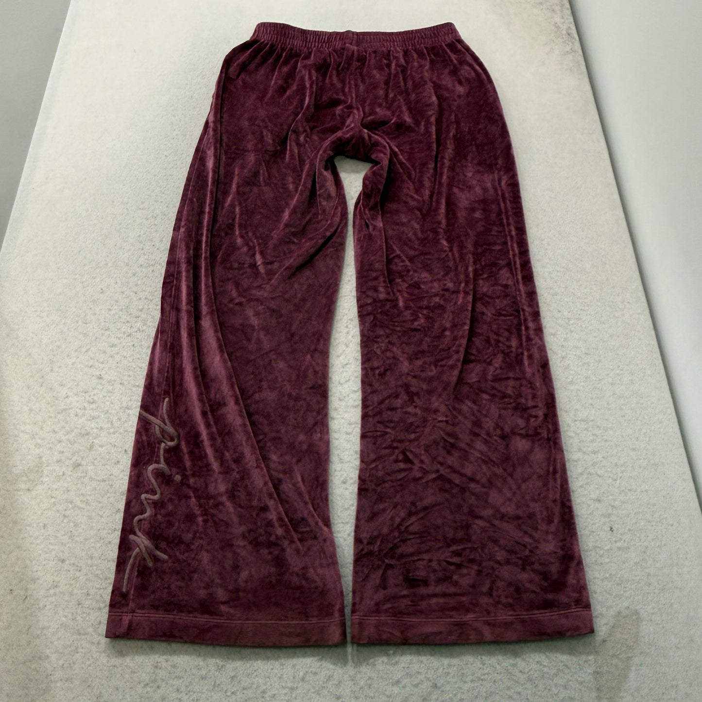 Victoria's Secret PINK Women's Maroon Wide Leg Sweatpants Loungewear Y2K Size L