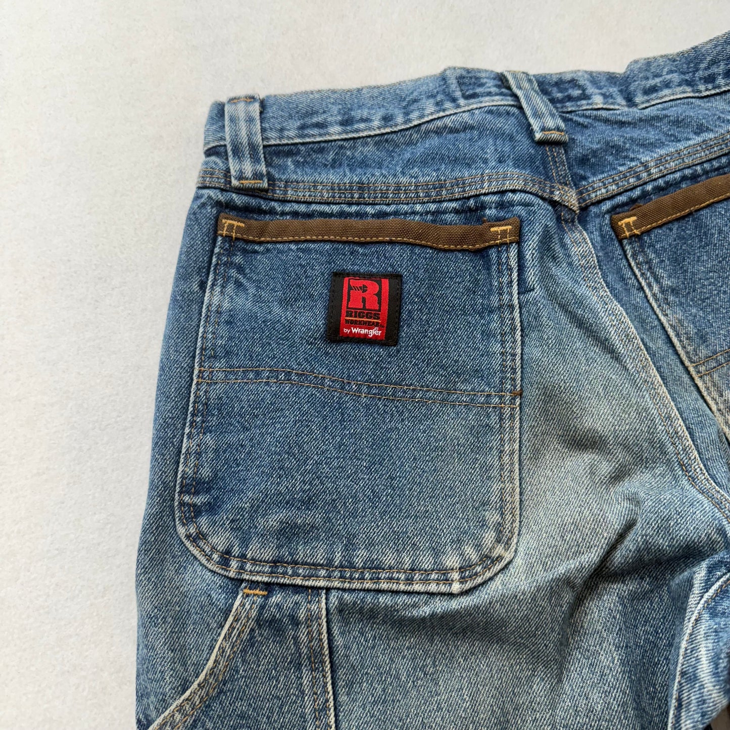 Wrangler Men's Blue Riggs Workwear Carpenter Denim Jeans Medium Wash Size 30