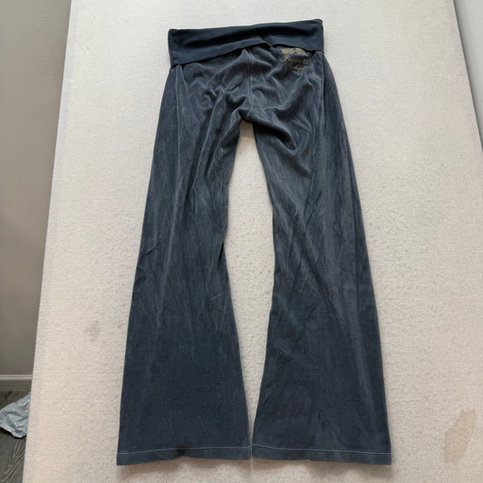 Victoria's Secret PINK Women's Charcoal Gray Velour Flared Track Pants Size XS