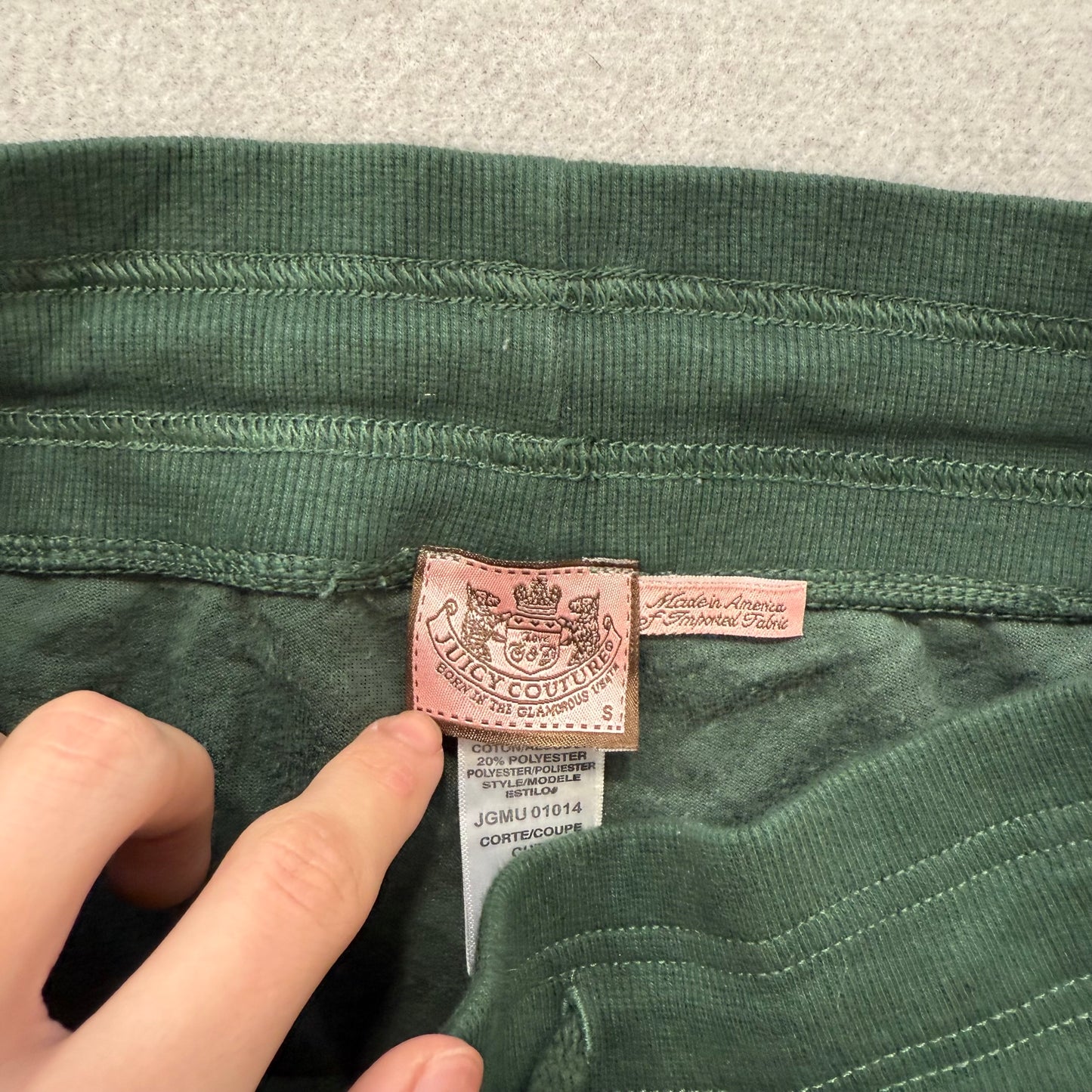 Vintage Juicy Couture Womens Dark Green Flared Track Pant Bell Bottom Y2K Size S
