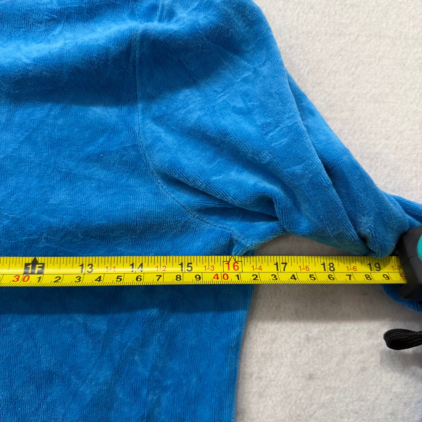 Juicy Couture Blue Velour Zip-Up Hoodie Long SLeeve Loungewear Casual Fit Size M