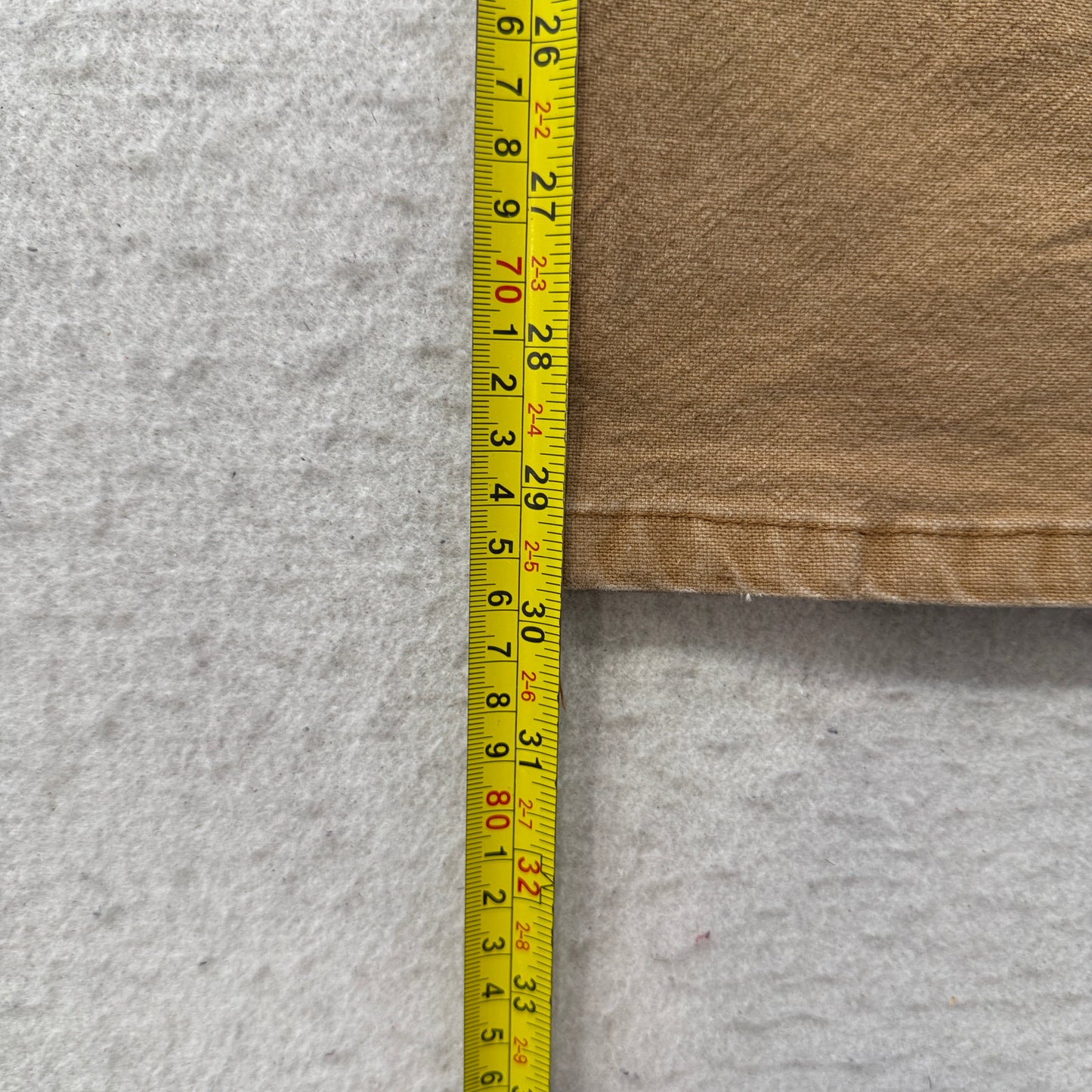 Genuine Dickies Men's Khaki Relaxed Fit Carpenter Pants Pockets Logo Size W34