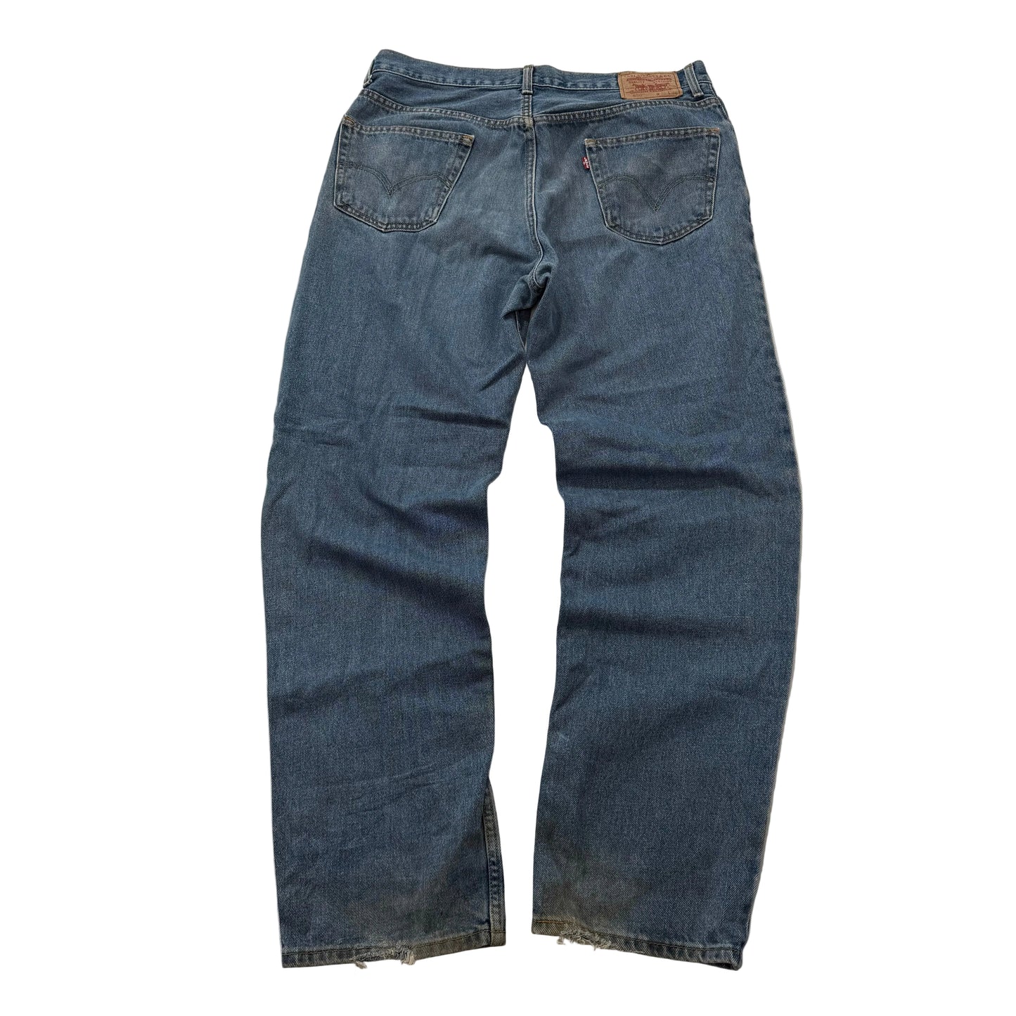 Levi’s 550 Relaxed Fit Blue Denim Jeans Mid Rise Made in Mexico Size 36