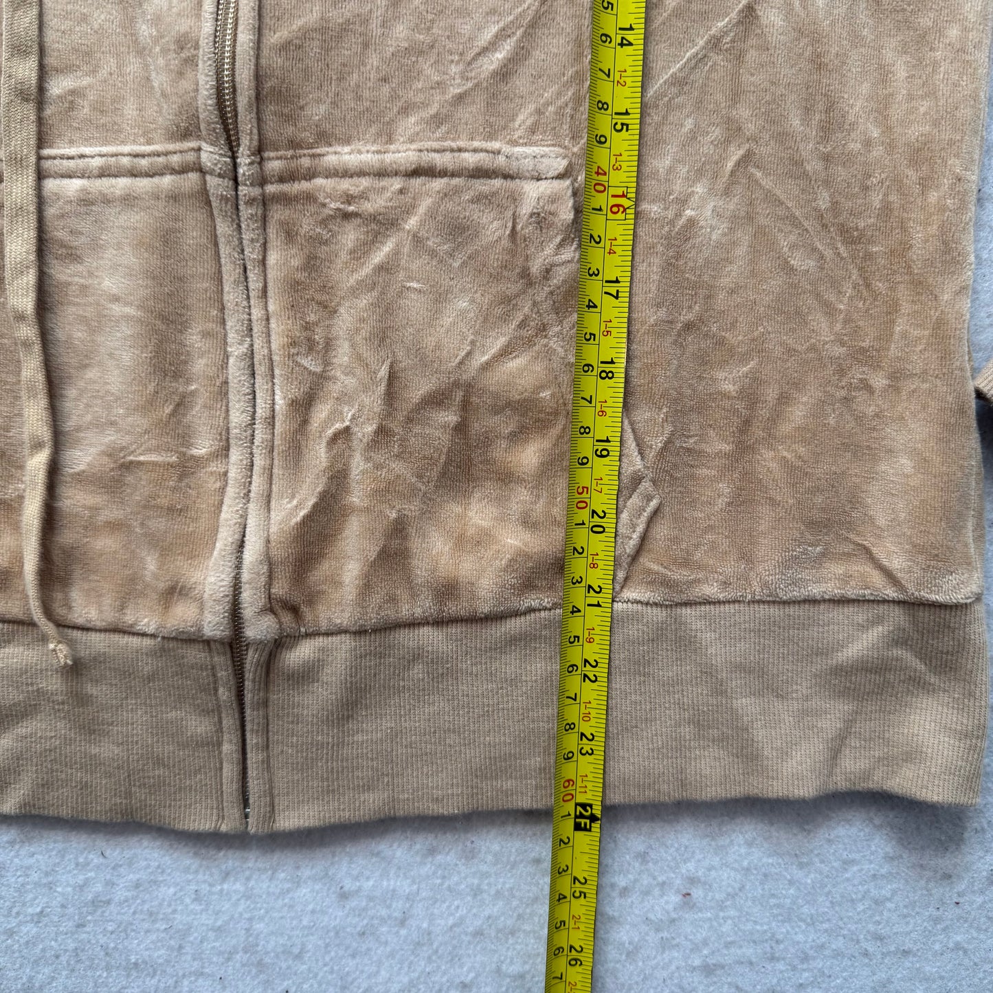 Vintage Juicy Couture Women's Beige Velour Tracksuit Set Crown Graphic Size XL/L