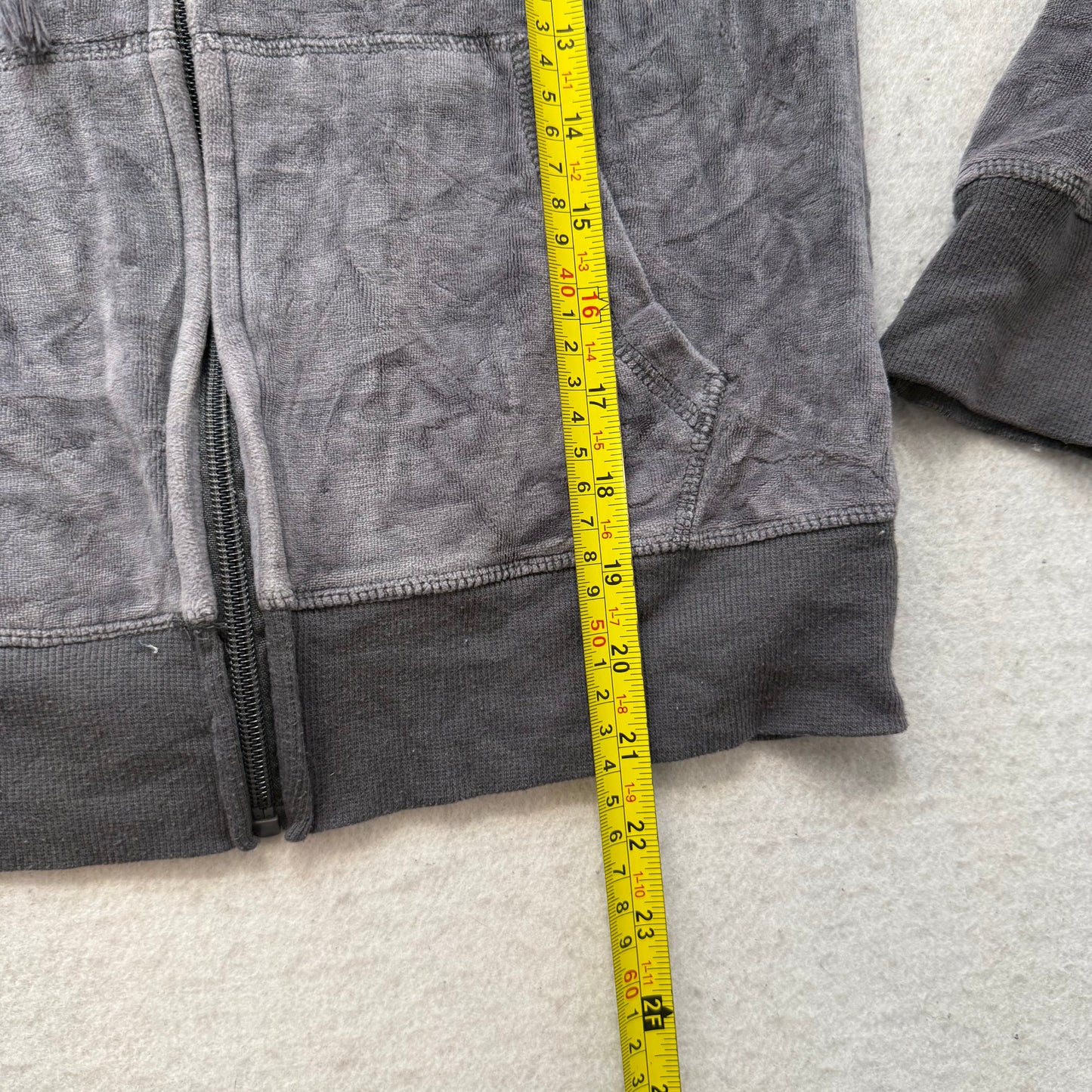 Juicy Couture Women's Gray Velour Full Zip Hoodie Loungewear Graphic Logo Size M