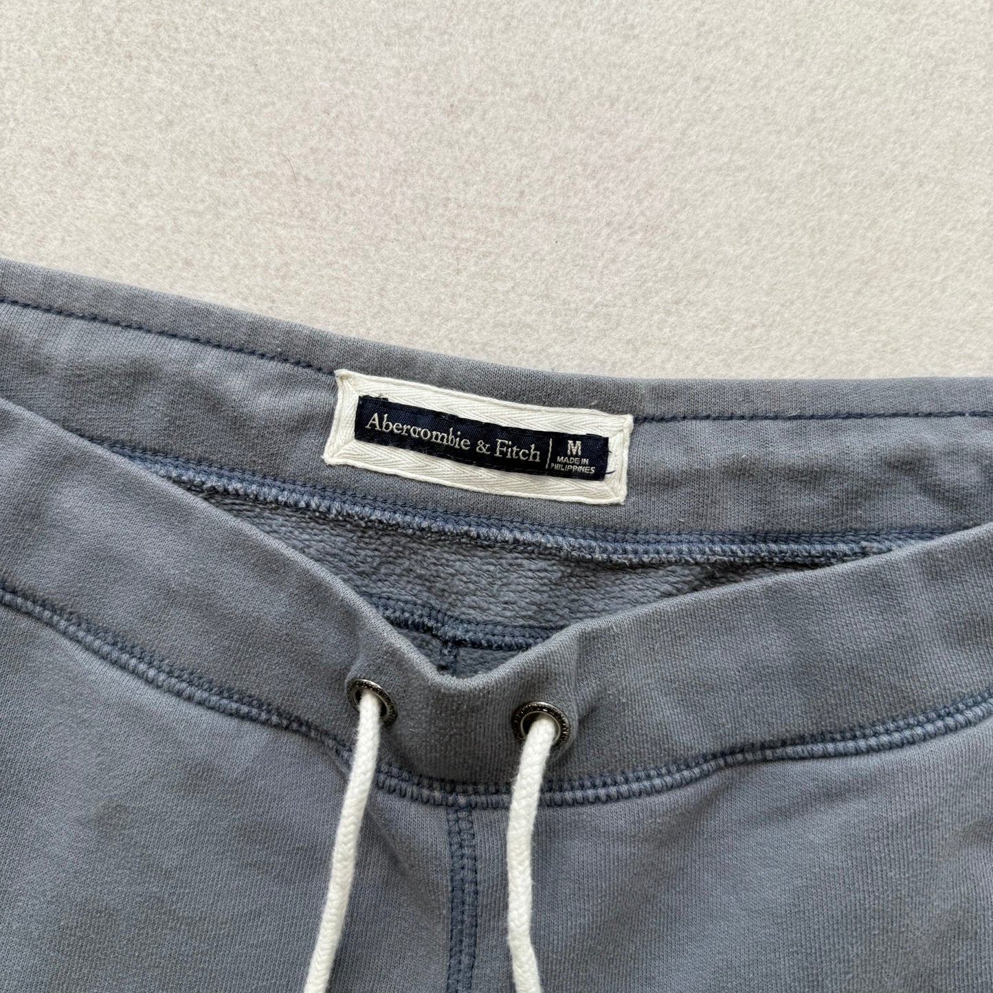 Abercrombie & Fitch A&F Gray Jogger Sweatpants Drawstring Logo Size M