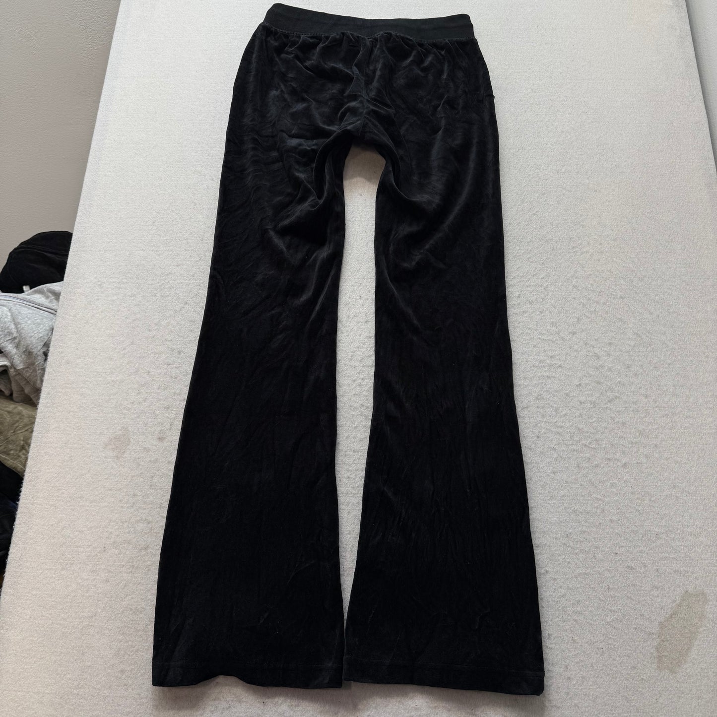 Vtg Juicy Couture Scottie Dogs Black Velour Tracksuit Set Hoodie & Pant Size S