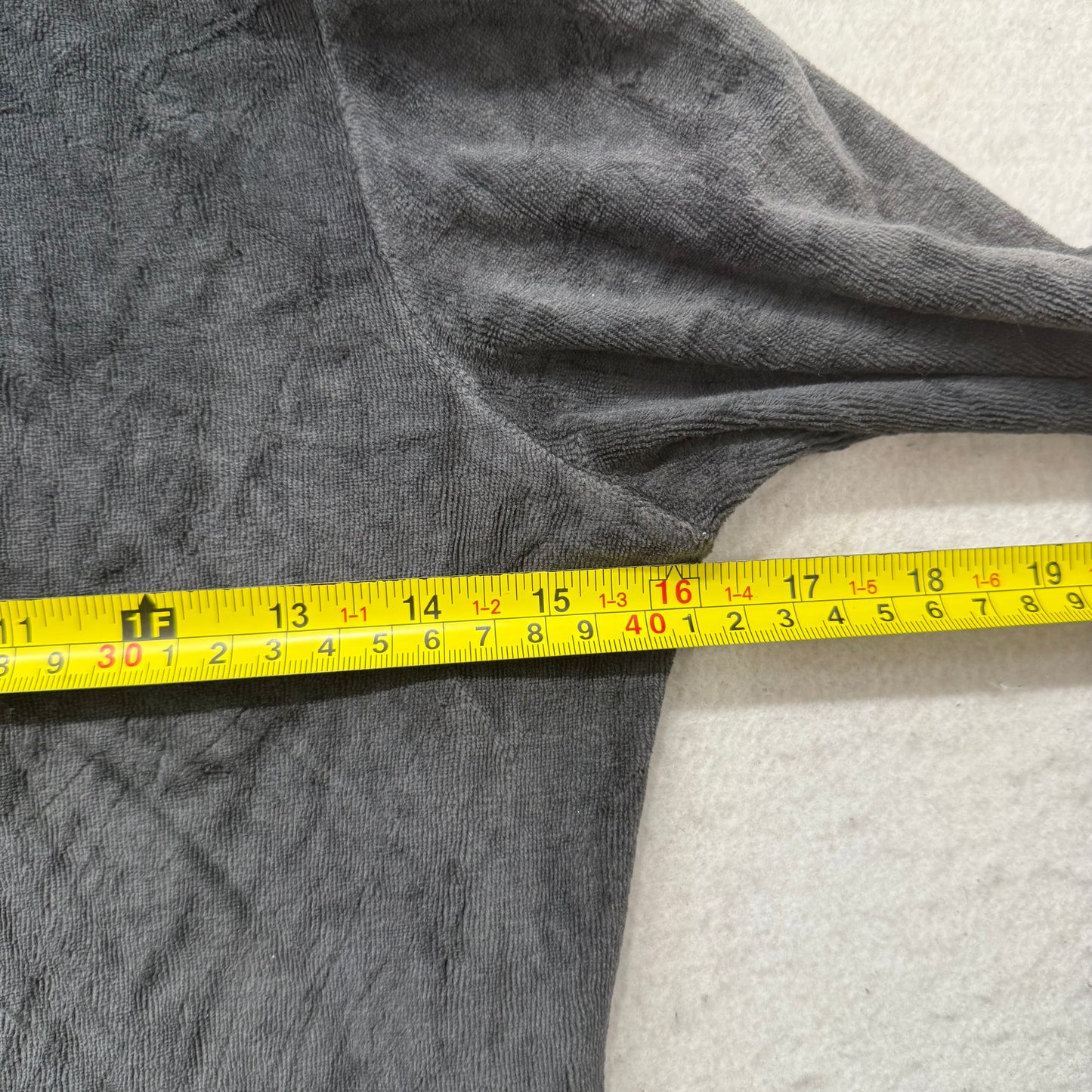 Hollister Women's Charcoal Velour Zip Up Hoodie Split Kangaroo Pockets Size XS