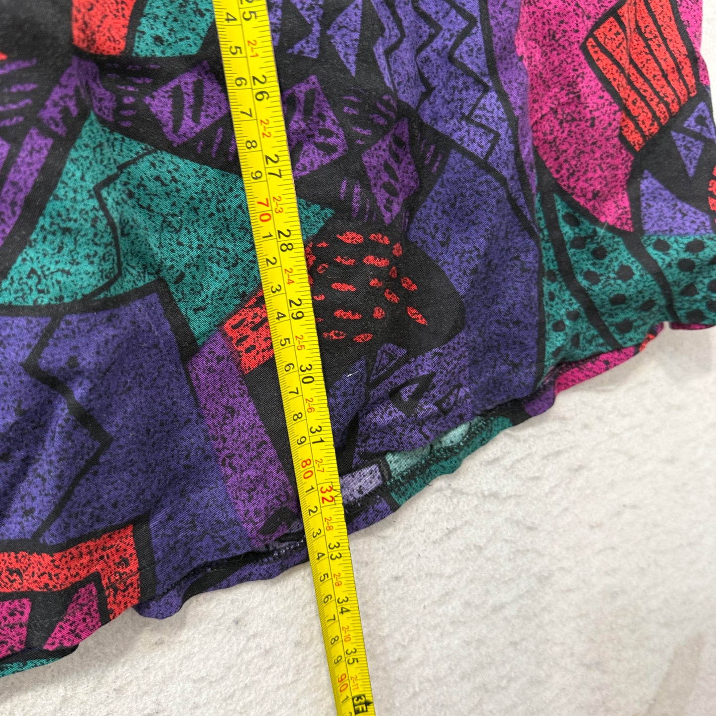 Vintage Worthington Skirt Women Multicolor Abstract Geometric Made in USA Size S
