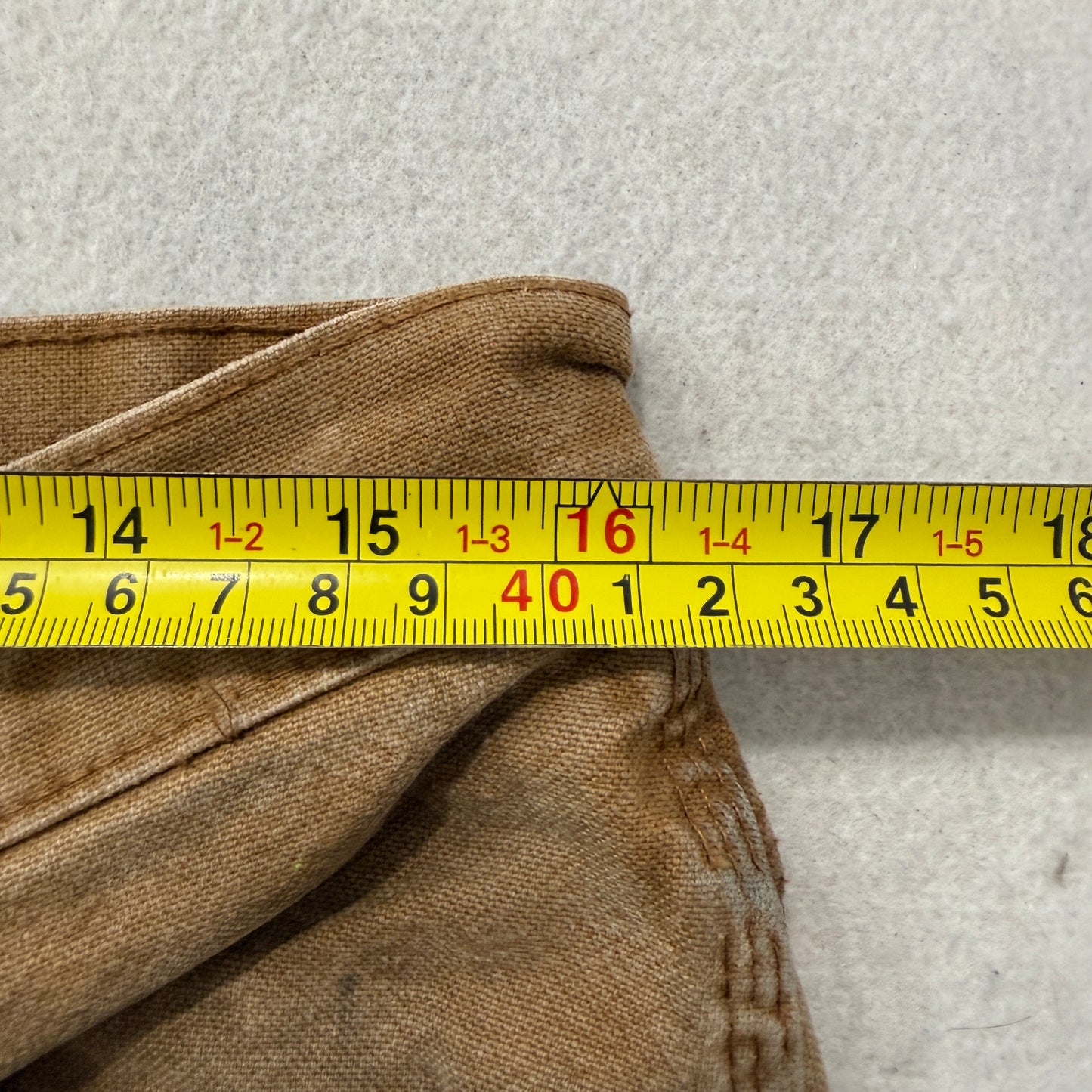 Genuine Dickies Men's Khaki Denim Carpenter Pants Relaxed Fit Pockets Size 33x32